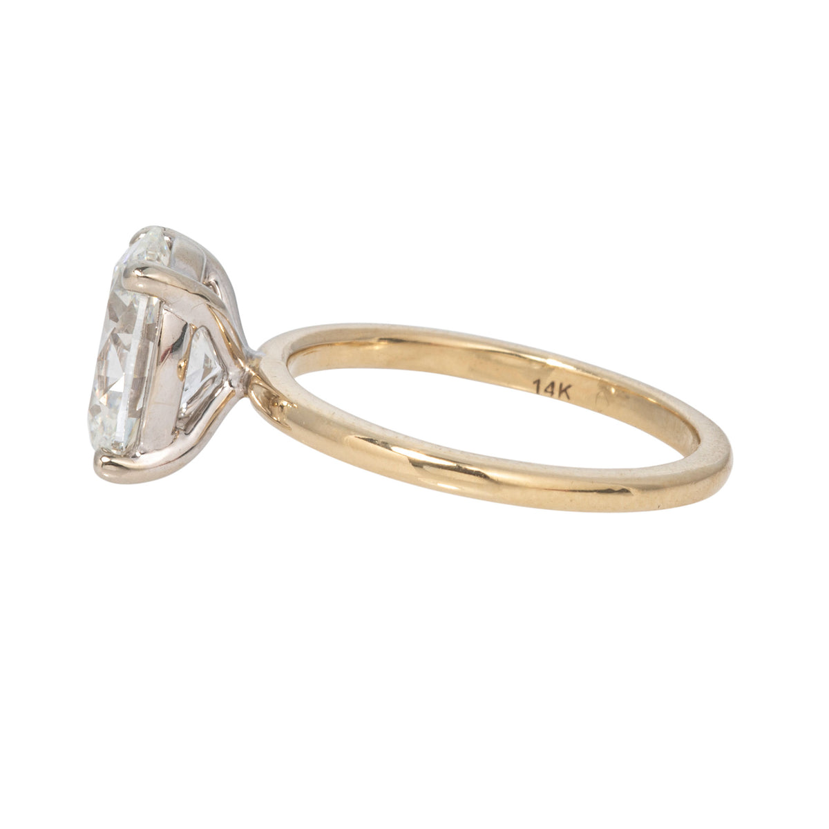 2ct H SI1 Oval Diamond Solitaire 14K Gold Engagement Ring