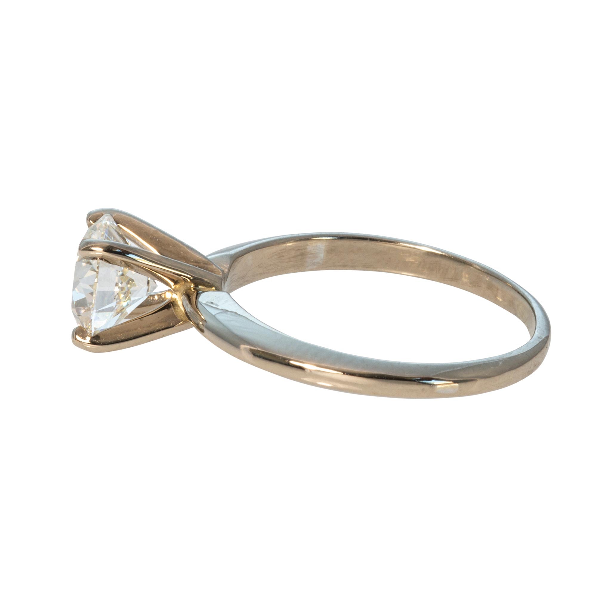 1.5ct I VS1 Round Brilliant Diamond Solitaire 14K White Gold Engagement Ring