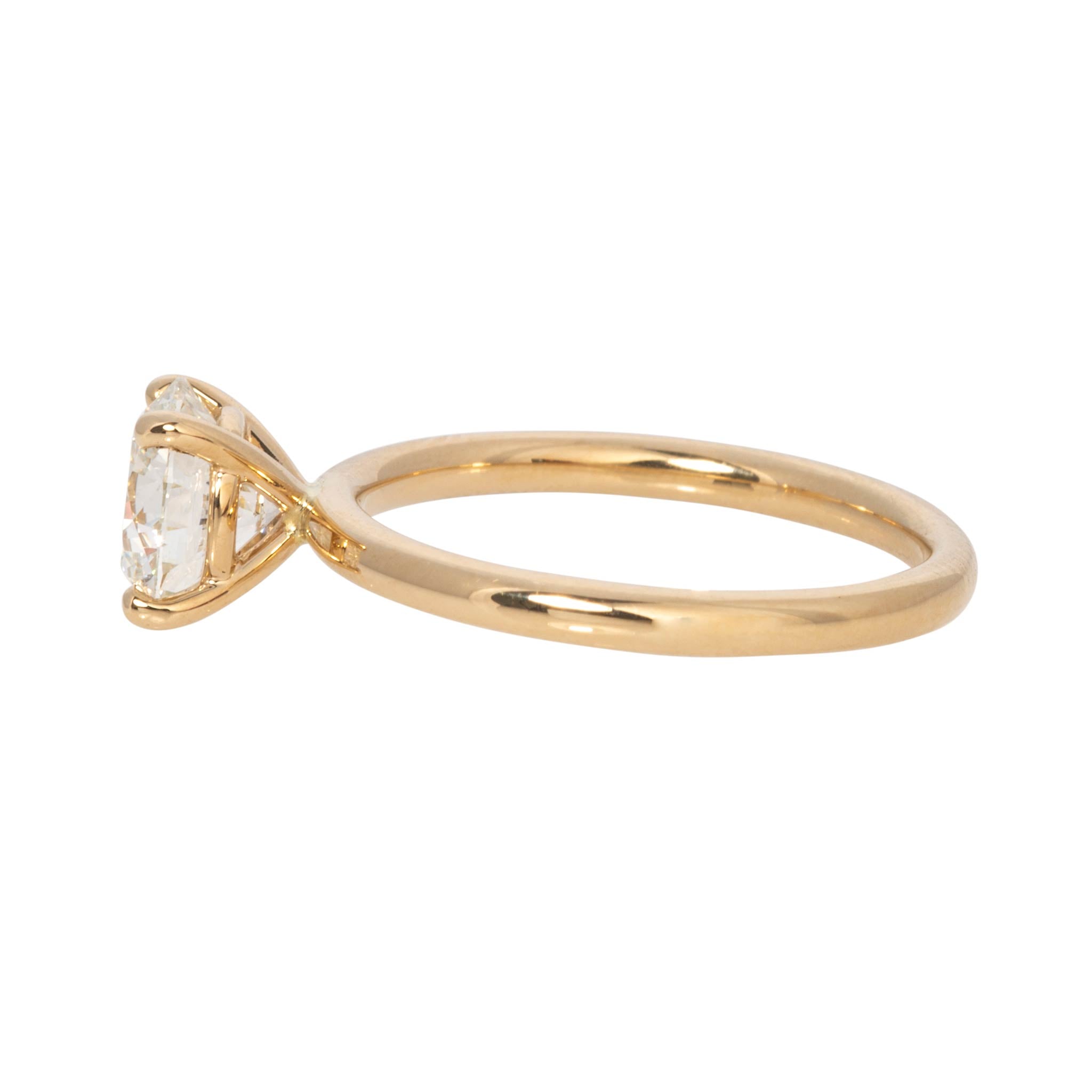 1.5ct I SI1 Round Diamond Solitaire 14K Yellow Gold Engagement Ring