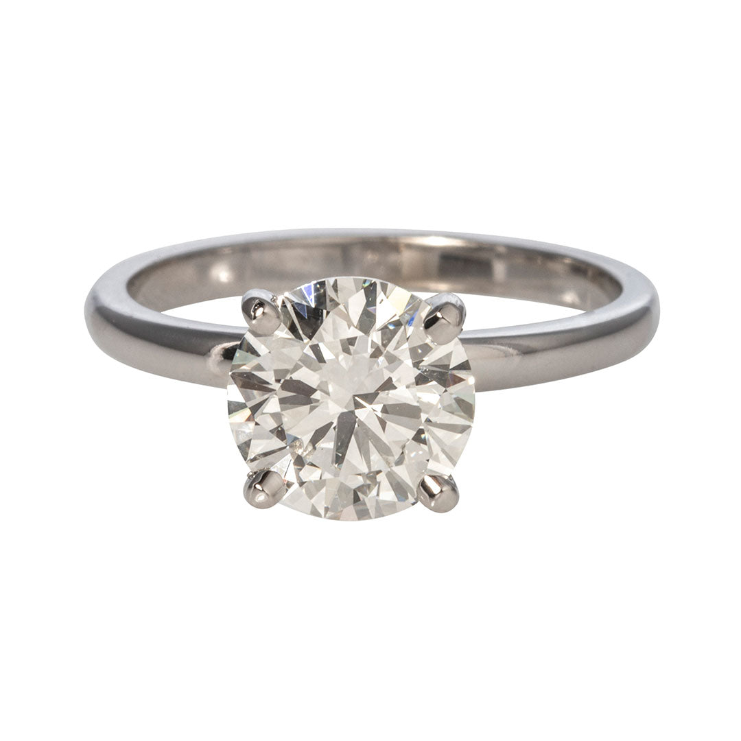 2ct Diamond Solitaire 14K White Gold Engagement Ring