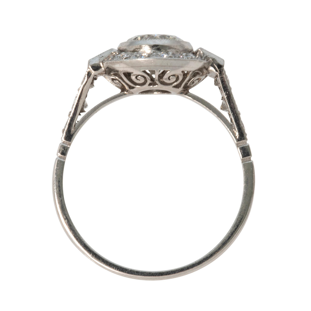 Art Deco Style 1.93ctw Diamond Platinum Ring