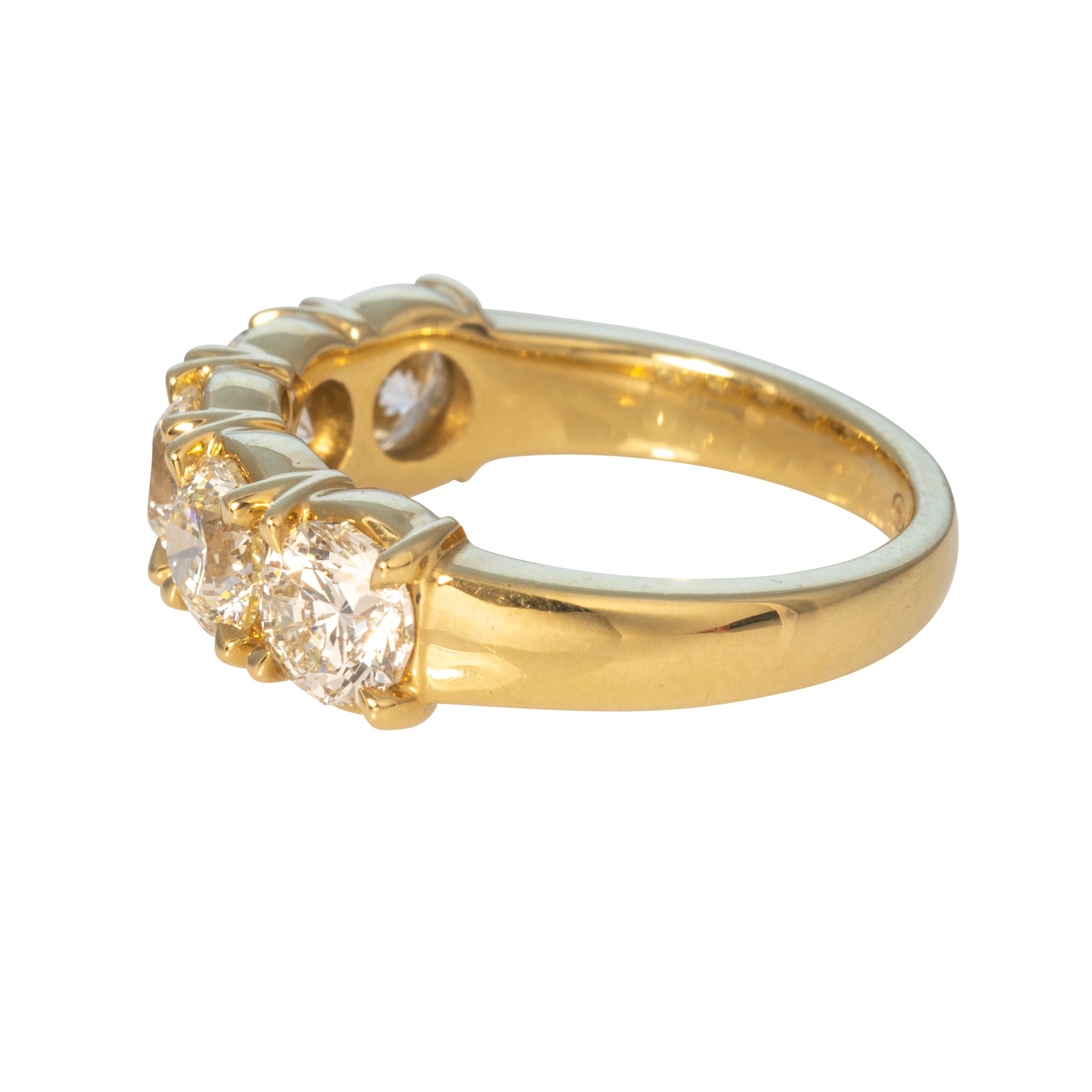 2.55ctw LâAmour Crisscut Diamond 5-Stone 18K Gold Band