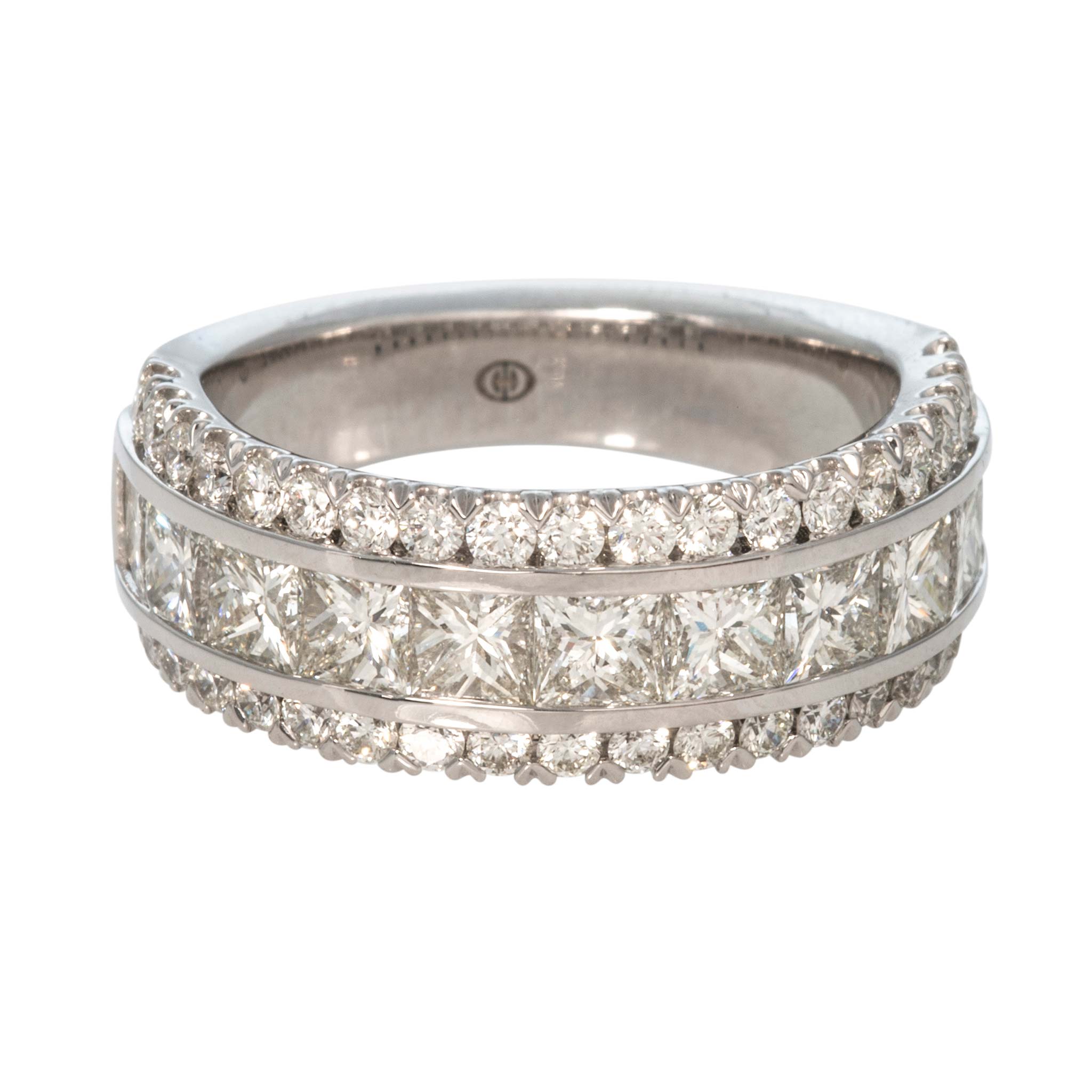Christopher Designs 2.37ctw Princess-Cut & Round Diamond Band