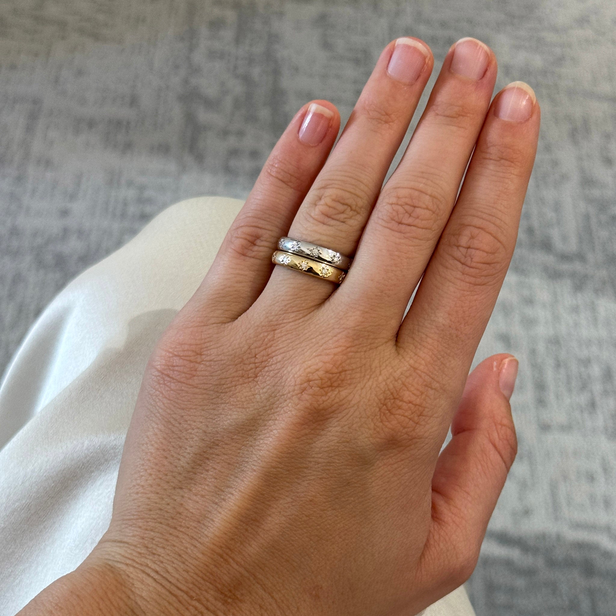 Diamond Star 14K Gold Bands