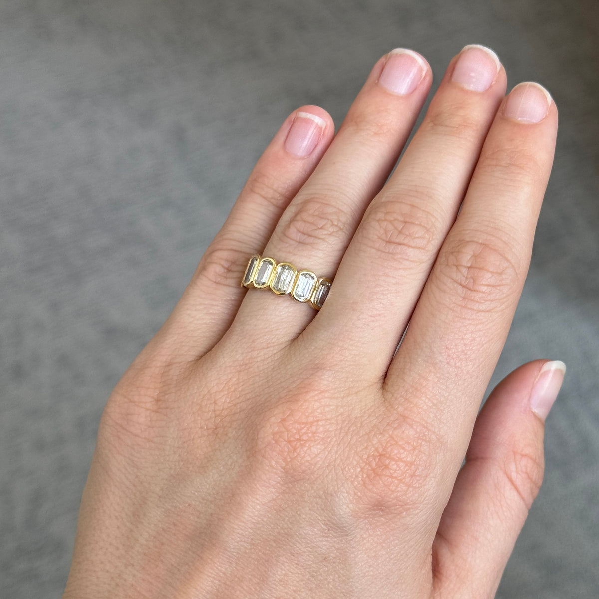 Christopher Designs 1.95ctw L’Amour Crisscut Diamond Bezel Seven-Stone Band