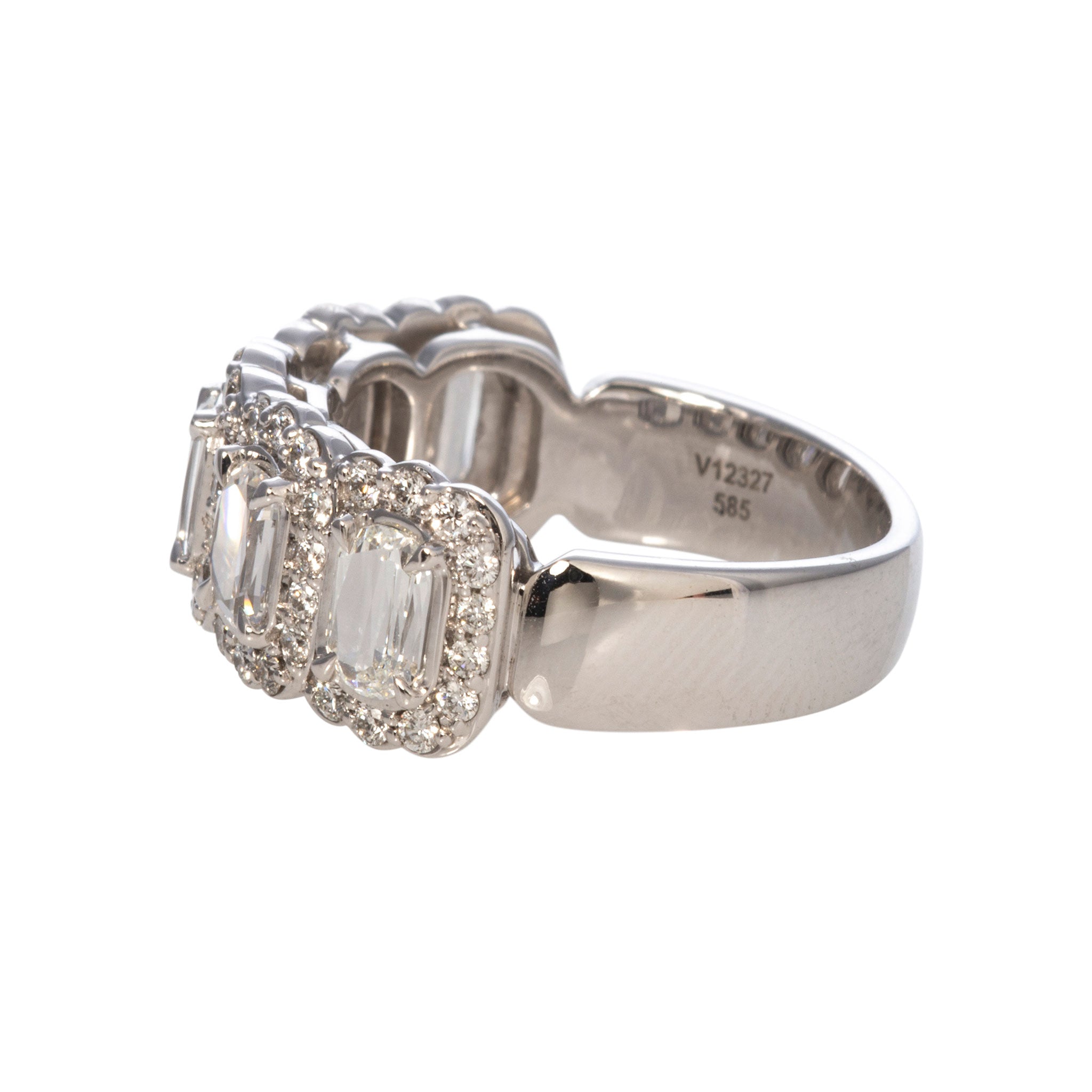 1.69ctw LâAmour Crisscut Diamond Five-Stone Halo Band