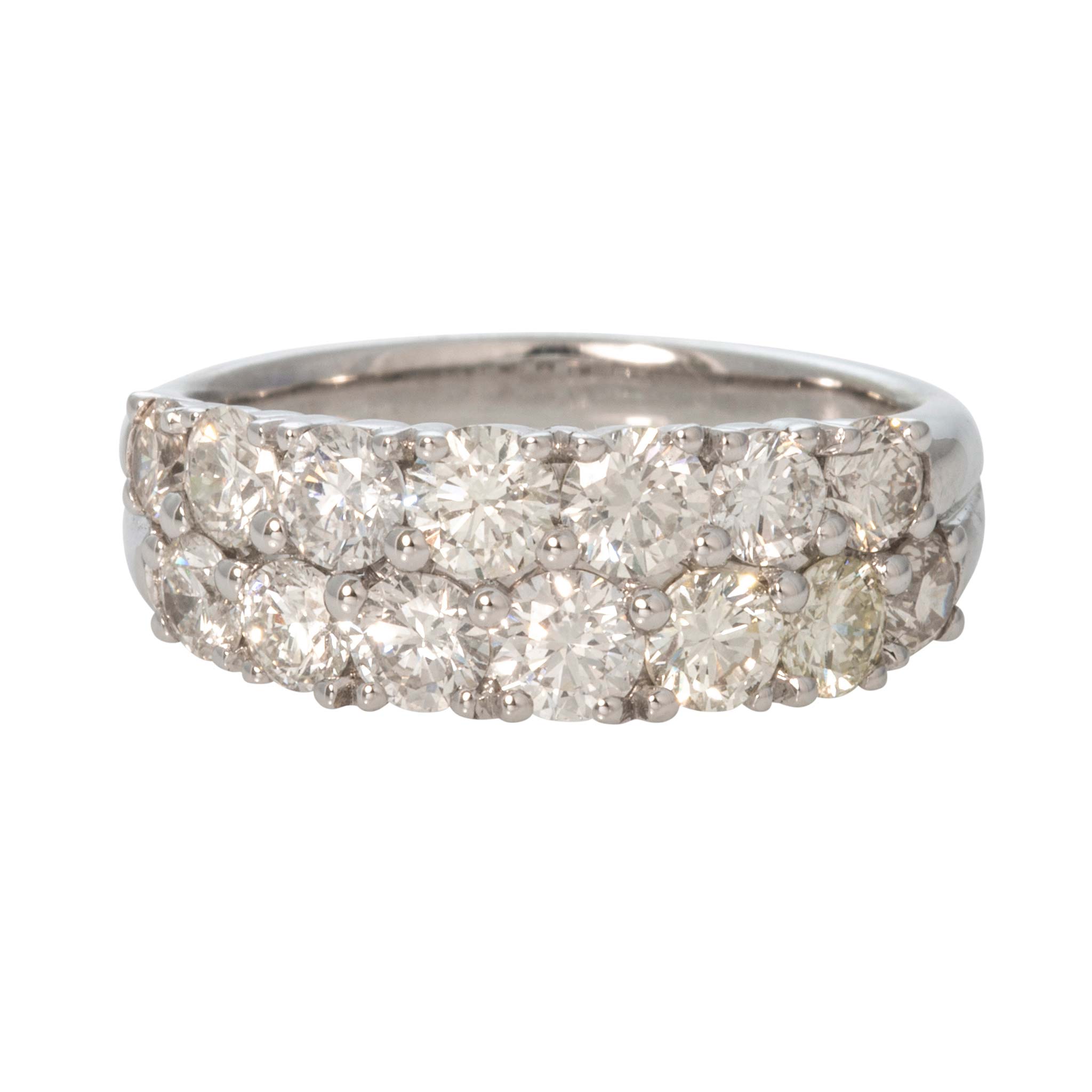 2ctw Diamond Pavé Two-Row Halfway 14K White Gold Band