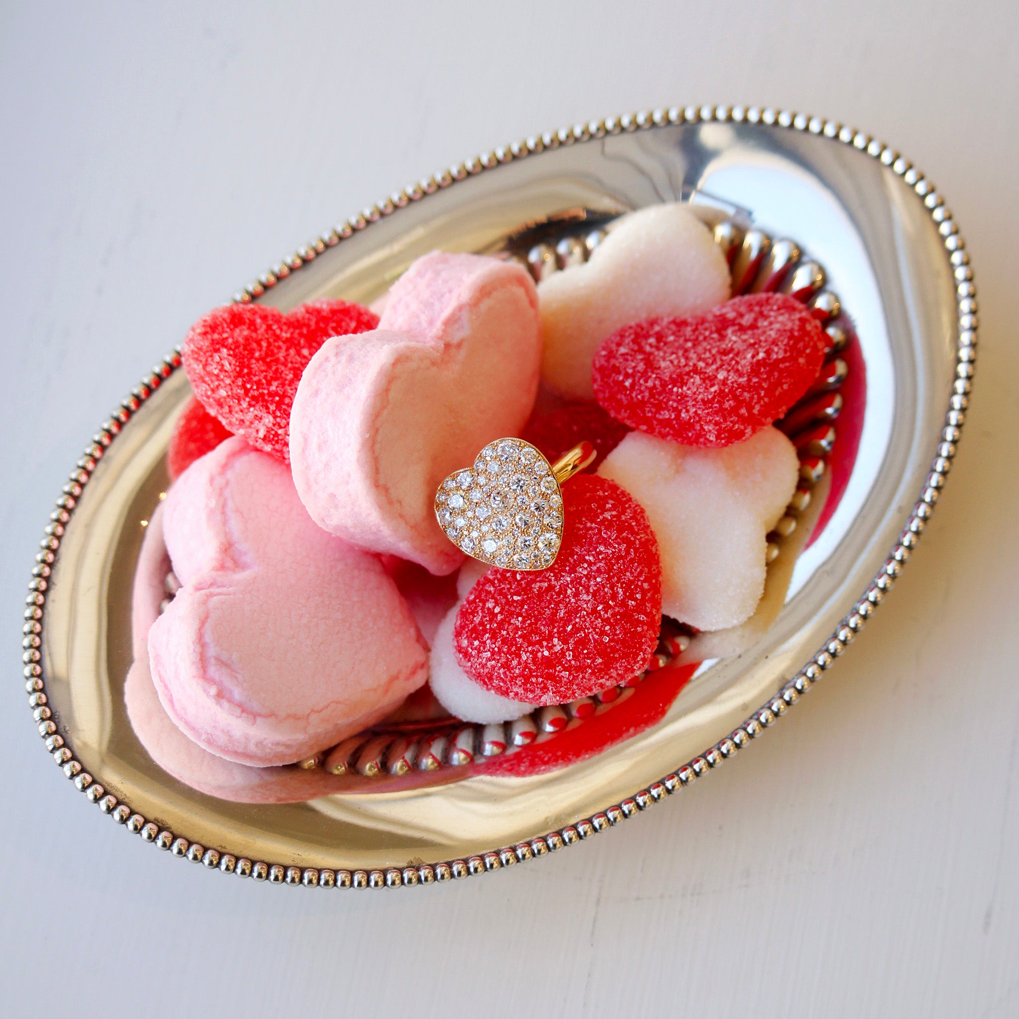 Single Stone Rose Cobblestone Ring