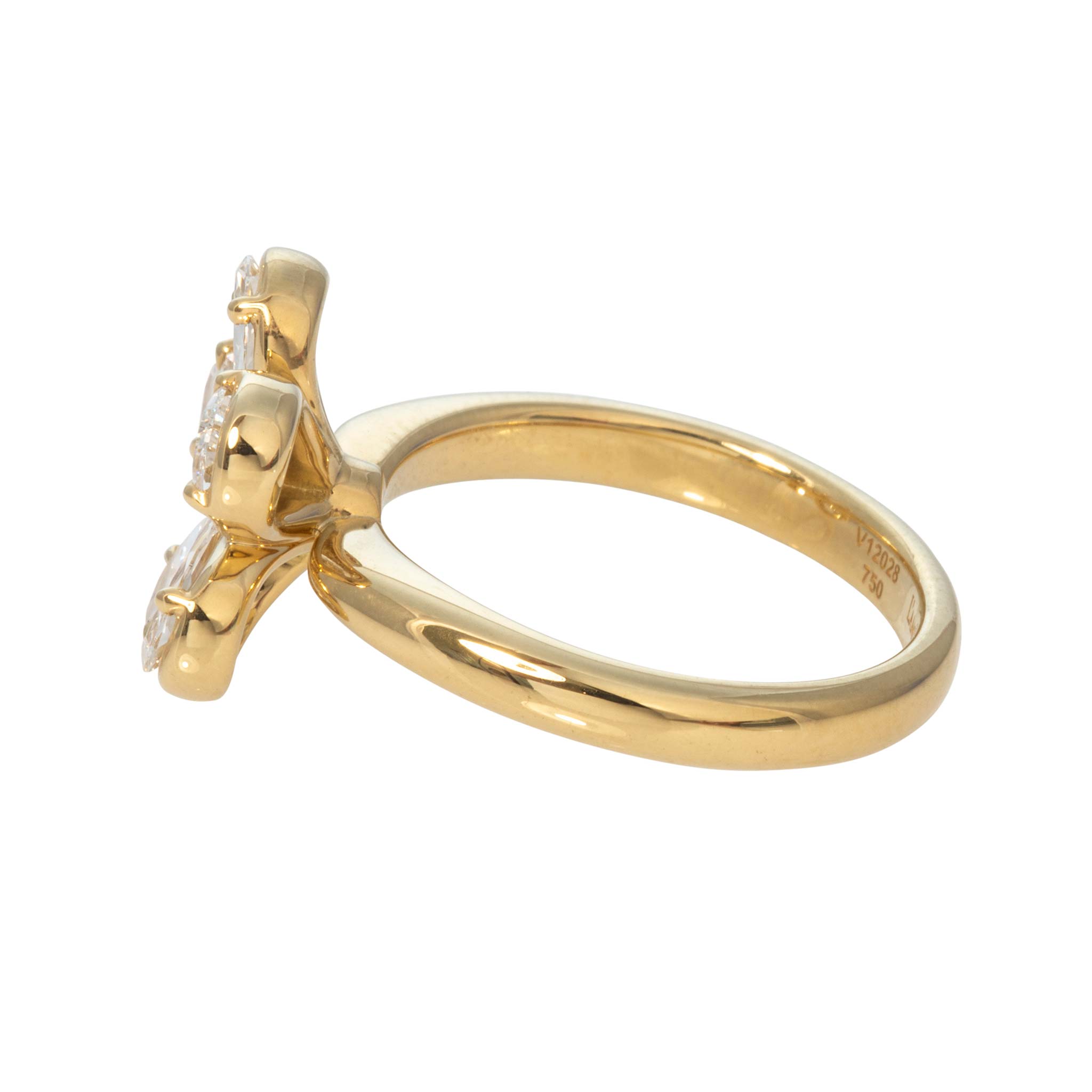 1.18ctw L’Amour Crisscut Pear Diamond Flower Ring