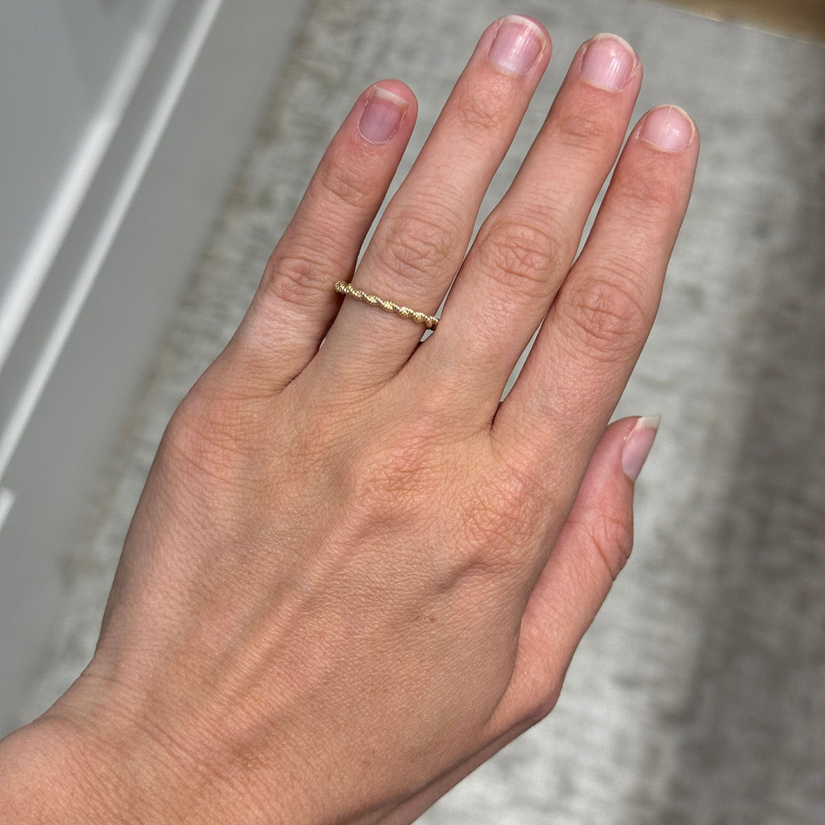 14K Yellow Gold Cable Pattern Band