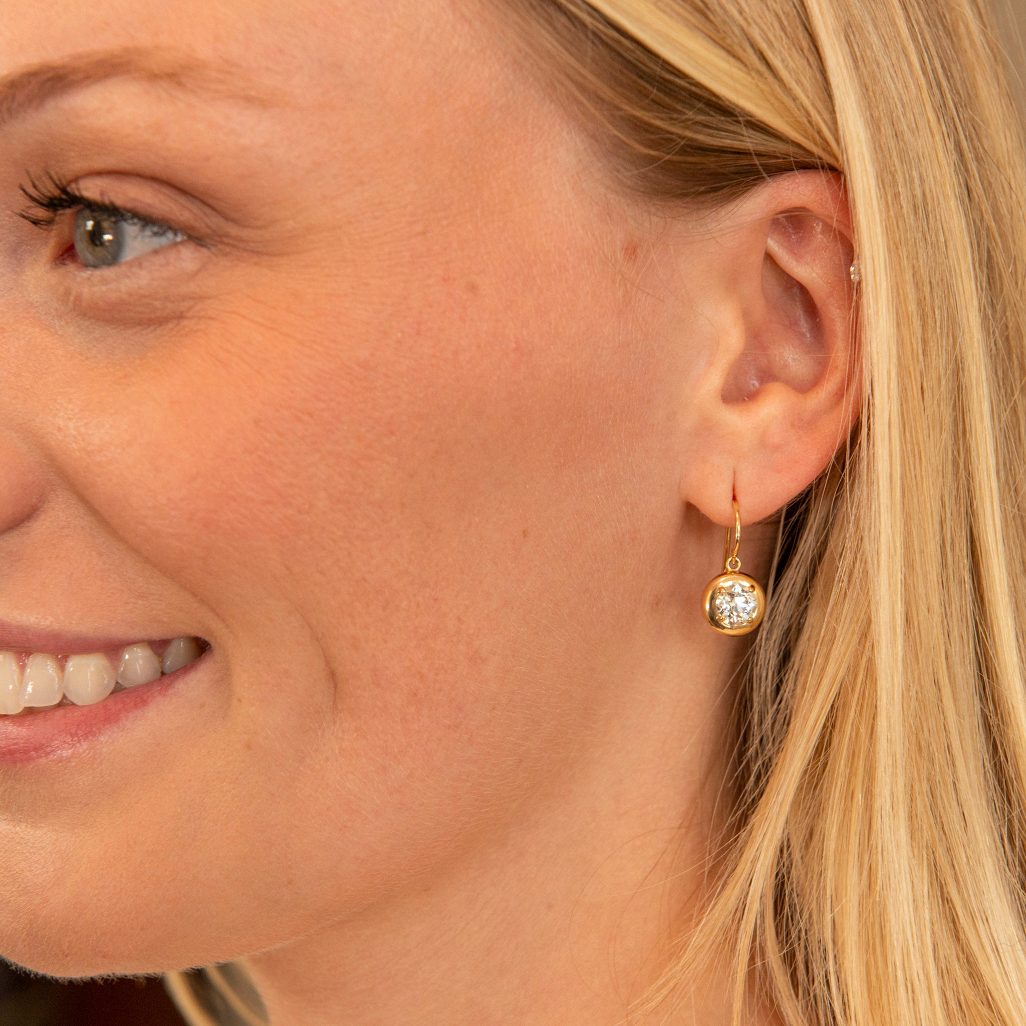 Single Stone Randi Drop Earrings