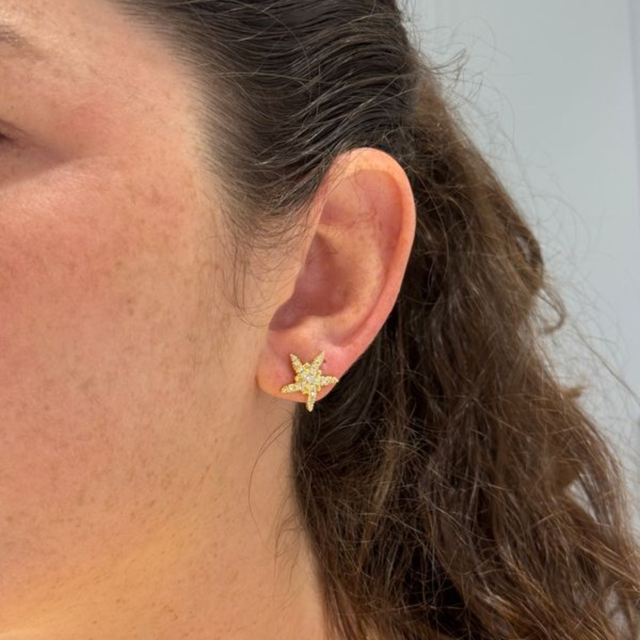 Temple St. Clair Diamond Sea Star Earrings