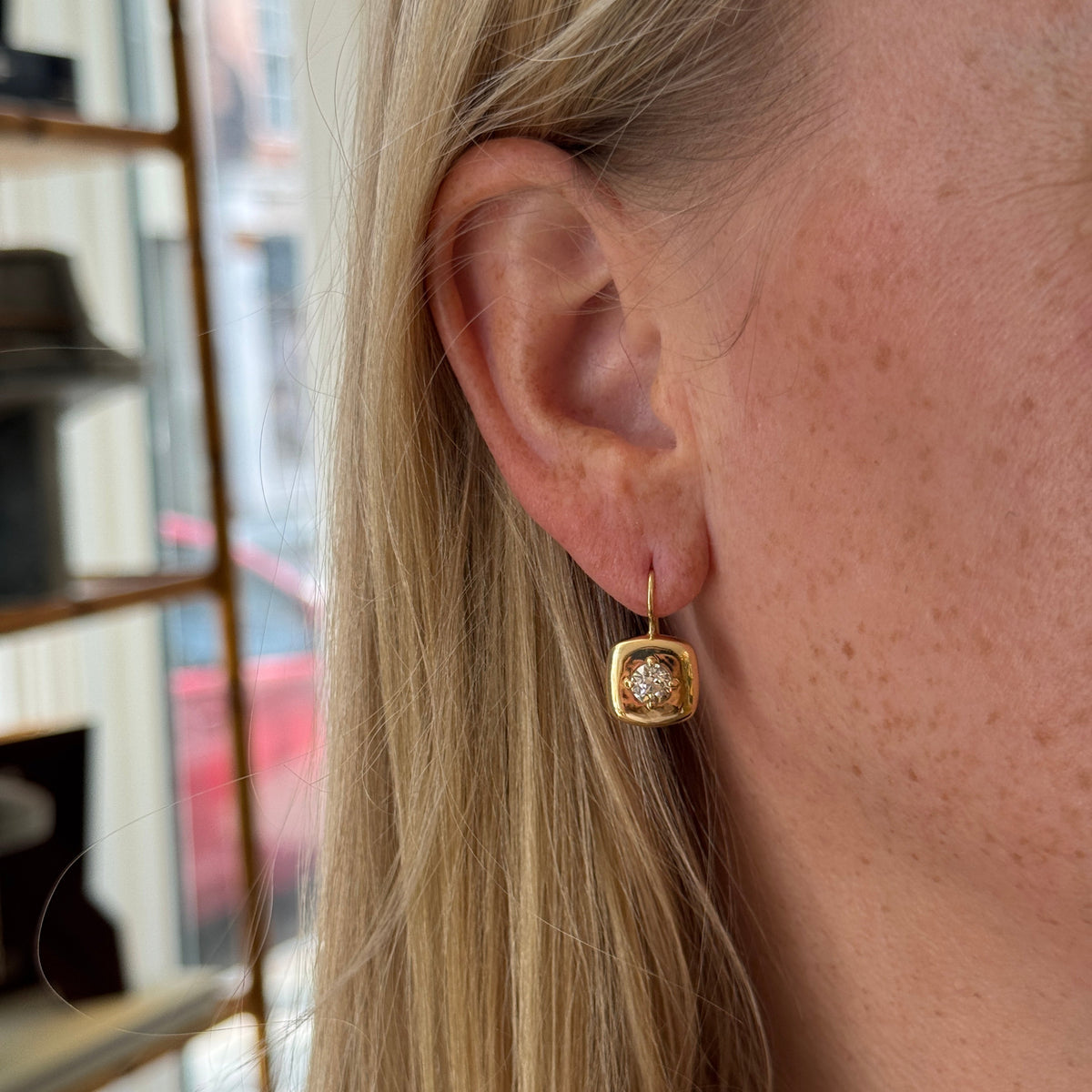 Single Stone Elodie Drop Earrings