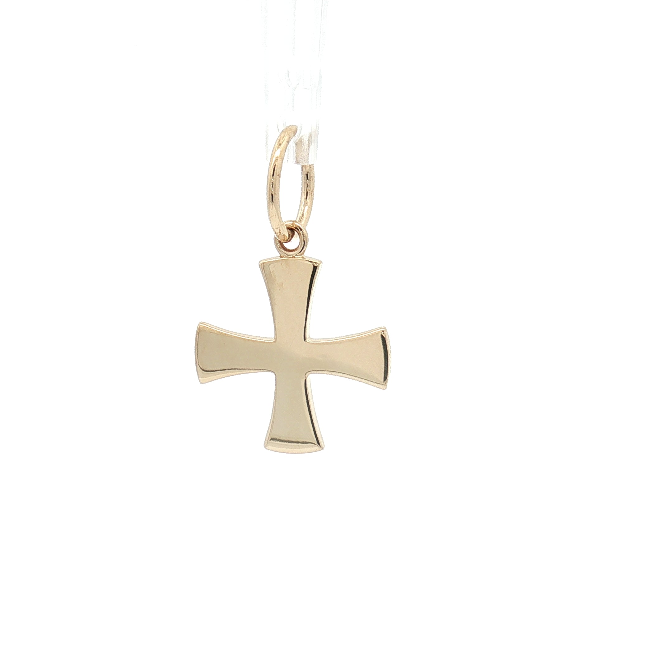 Diamond 14K Yellow Gold Birthstone Cross Pendant