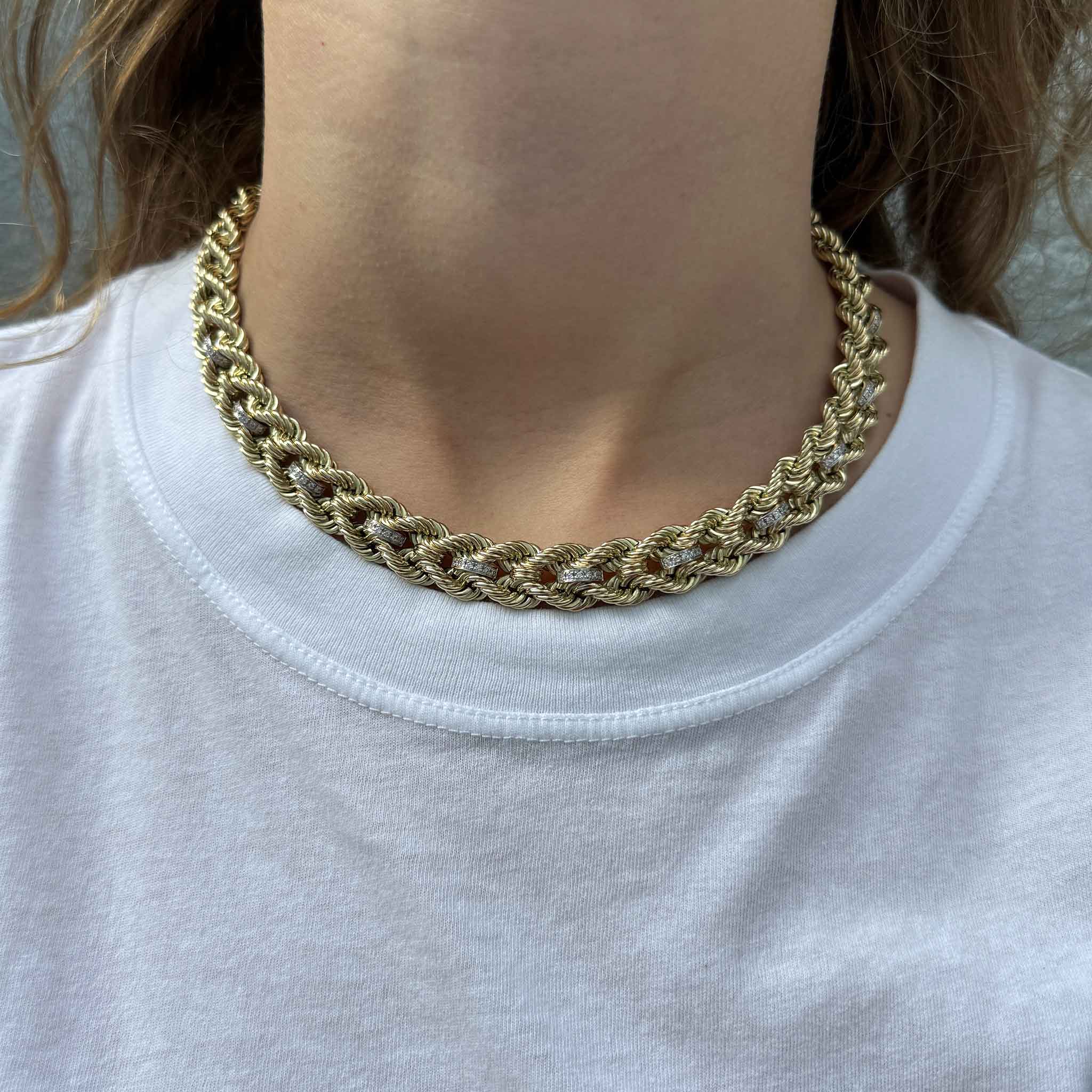 The Petite Club Necklace with Diamonds