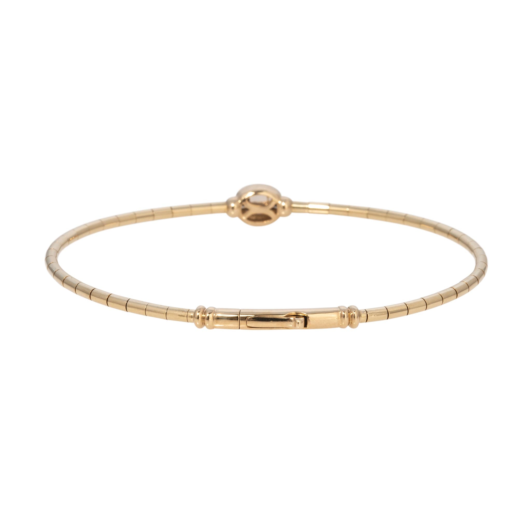 Christopher Designs Love Luxe L'Amour Crisscut Oval Diamond 14K Yellow Gold Bangle