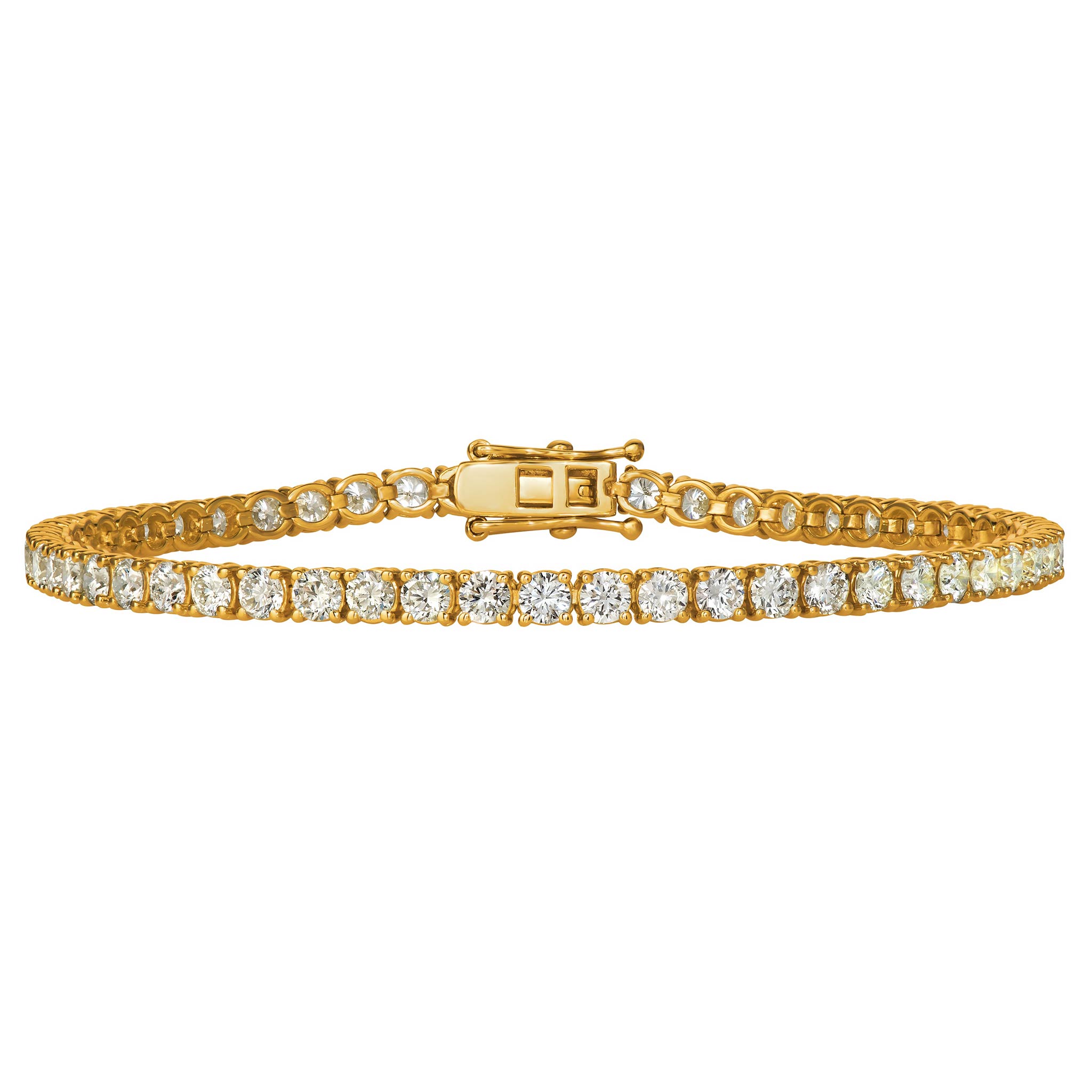 3ctw Diamond 14K Yellow Gold Tennis Bracelet