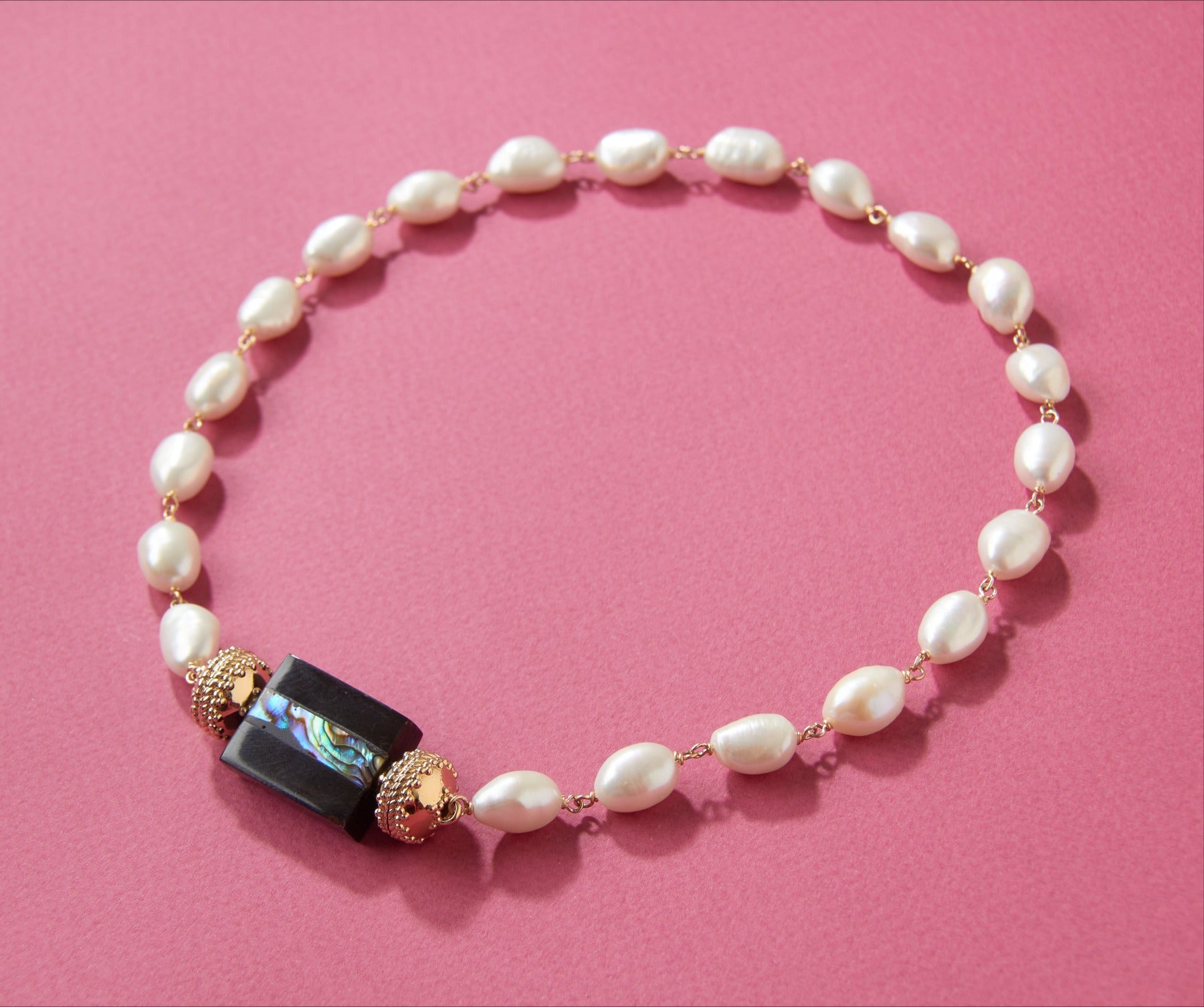Clara Williams Caspian White Baroque Pearl Necklace