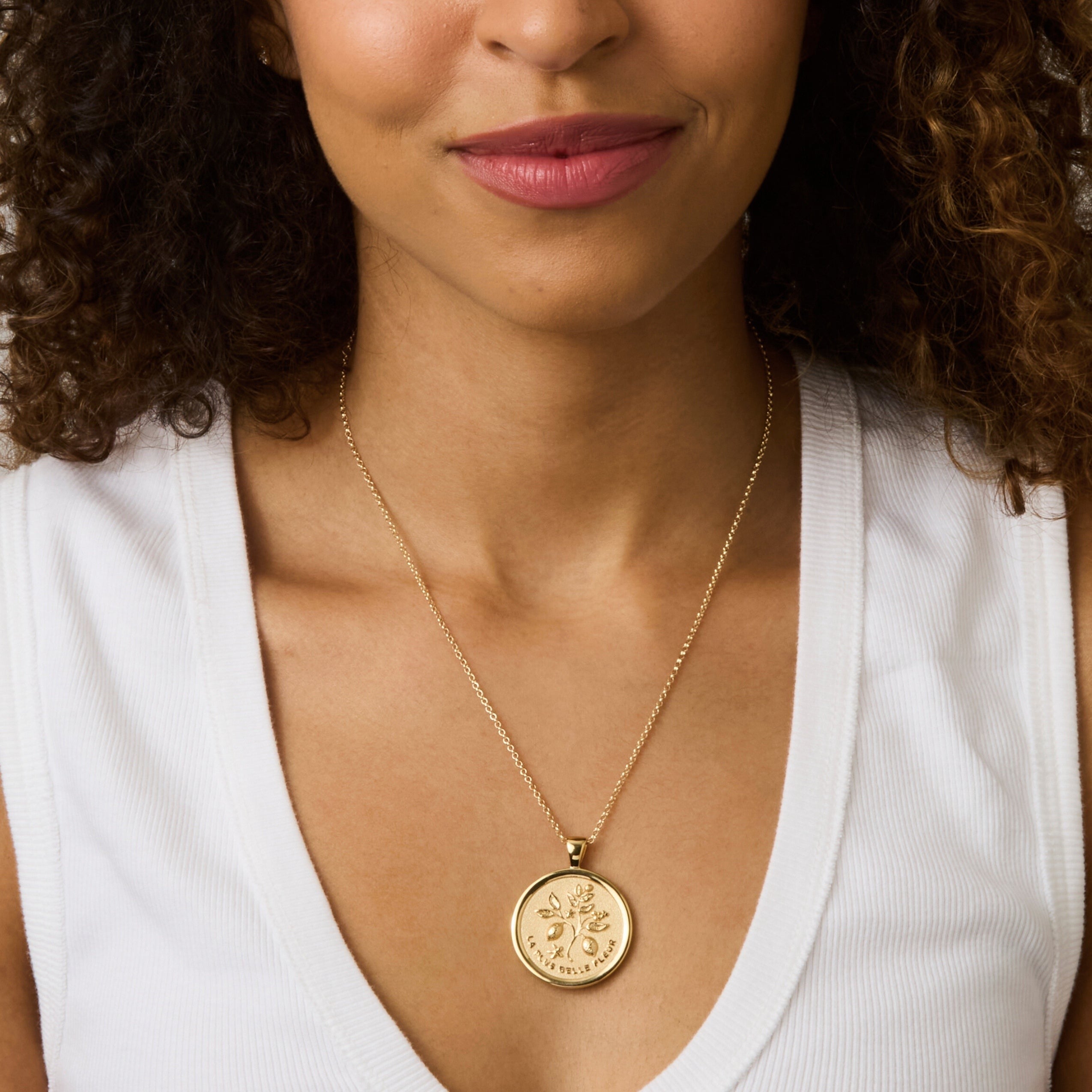 Jane Win GRATITUDE Original Coin Pendant Necklace
