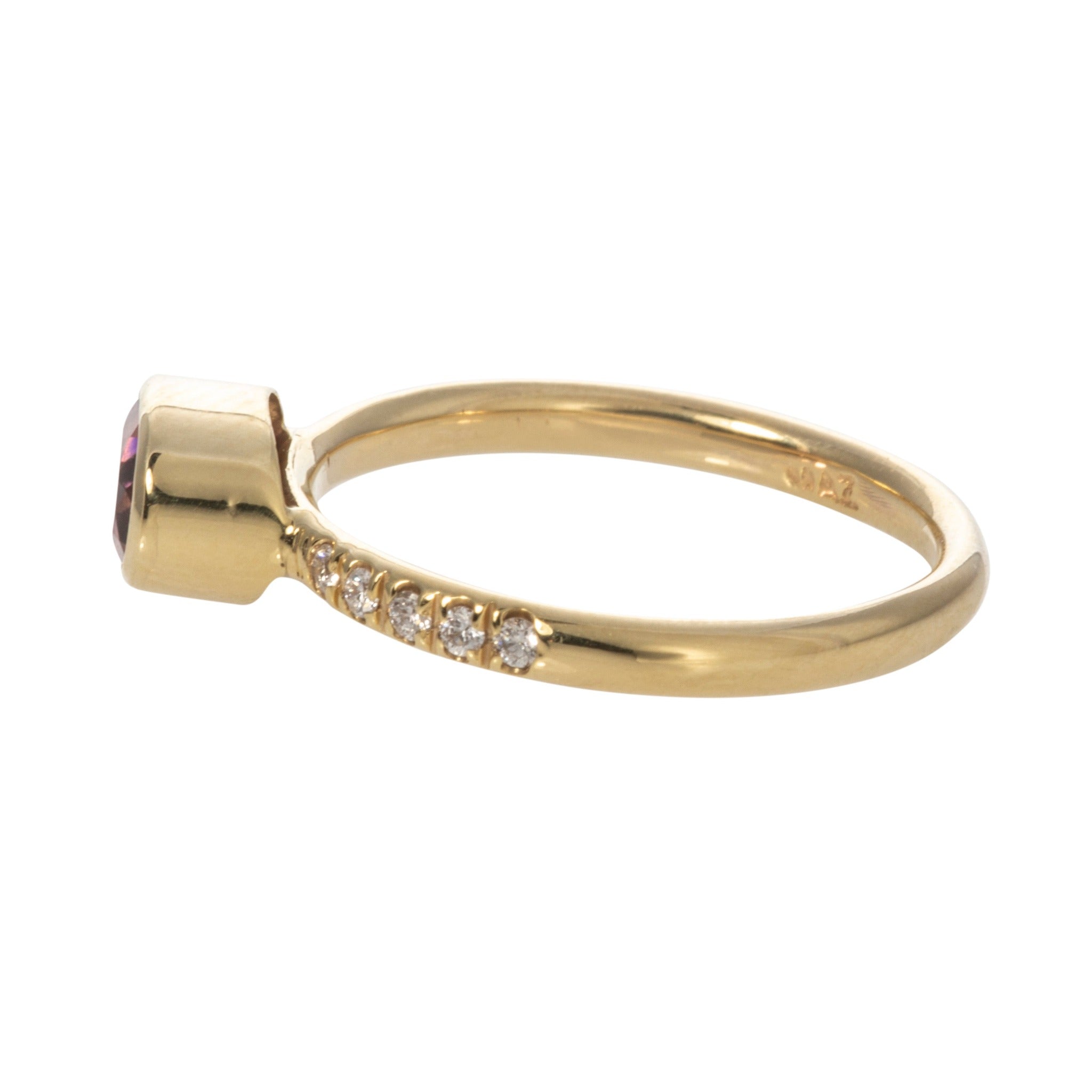 Mazza Pink Tourmaline & Diamond 14K Yellow Gold Ring