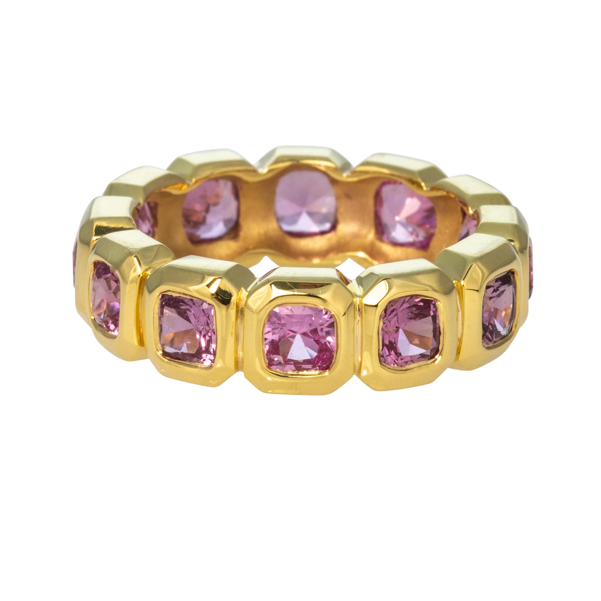 Mazza Pink Sapphire 14K Yellow Gold Eternity Band