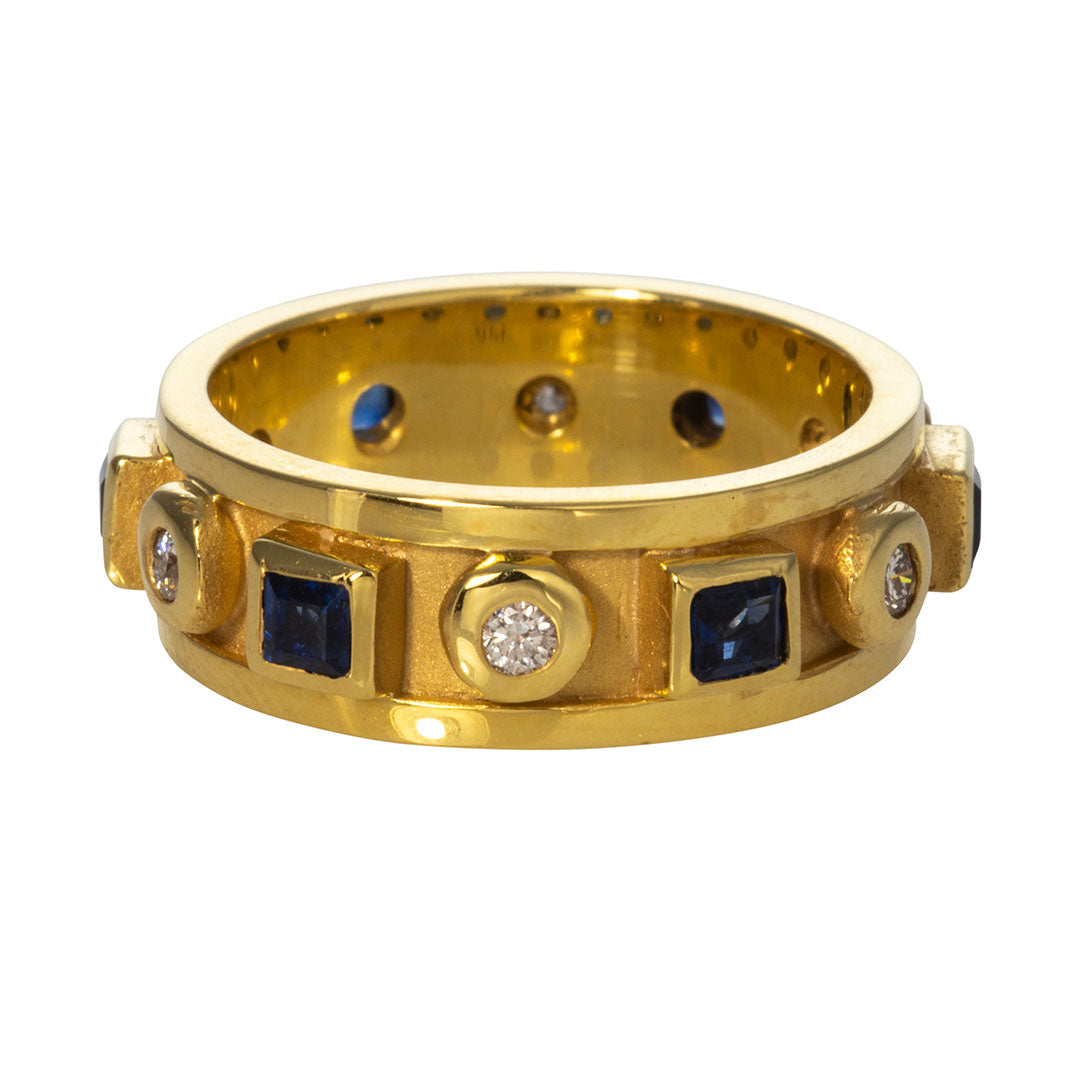 Mazza Sapphire & Diamond 14K Yellow Gold Ring