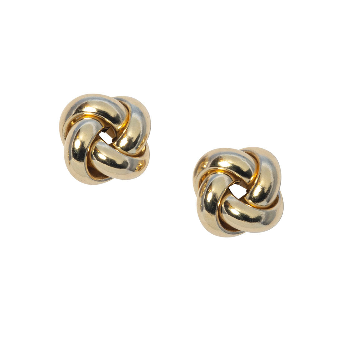14K Yellow Gold Knot Stud Earrings
