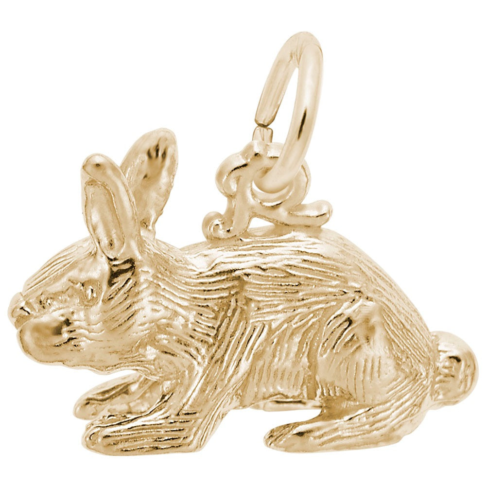 14K Yellow Gold Rabbit Charm