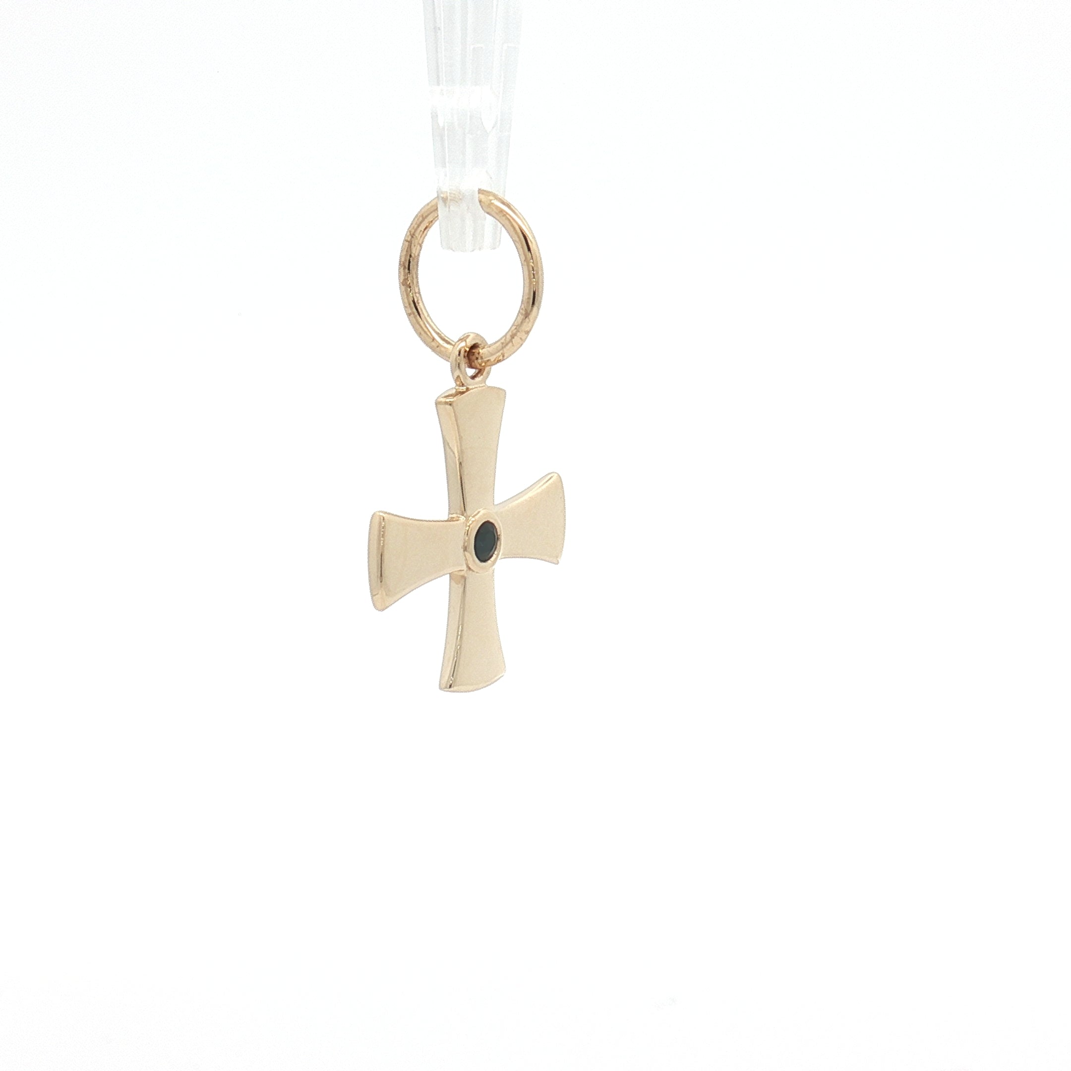 Sapphire 14K Yellow Gold Birthstone Cross Pendant