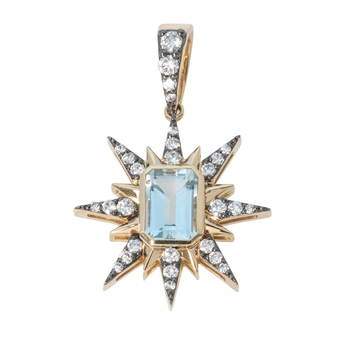 Marlo Laz Aquamarine Starburst Charm