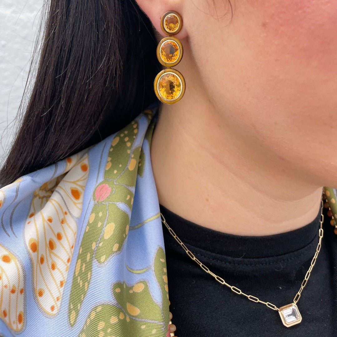 Goshwara Emerald Cut Rock Crystal 18K Gold Pendant Necklace