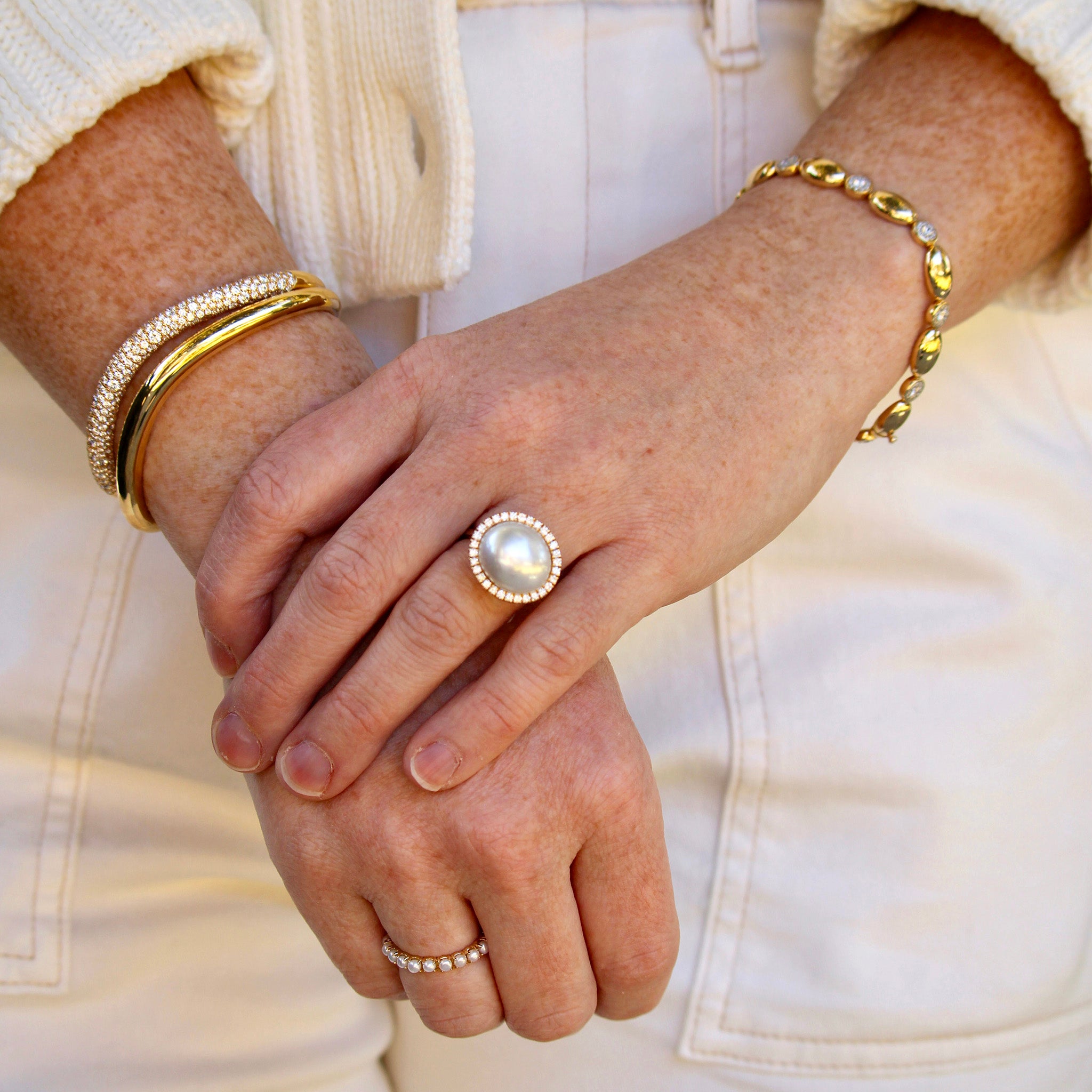 Paul Morelli Diamond Pavé Mini Bangle Bracelet