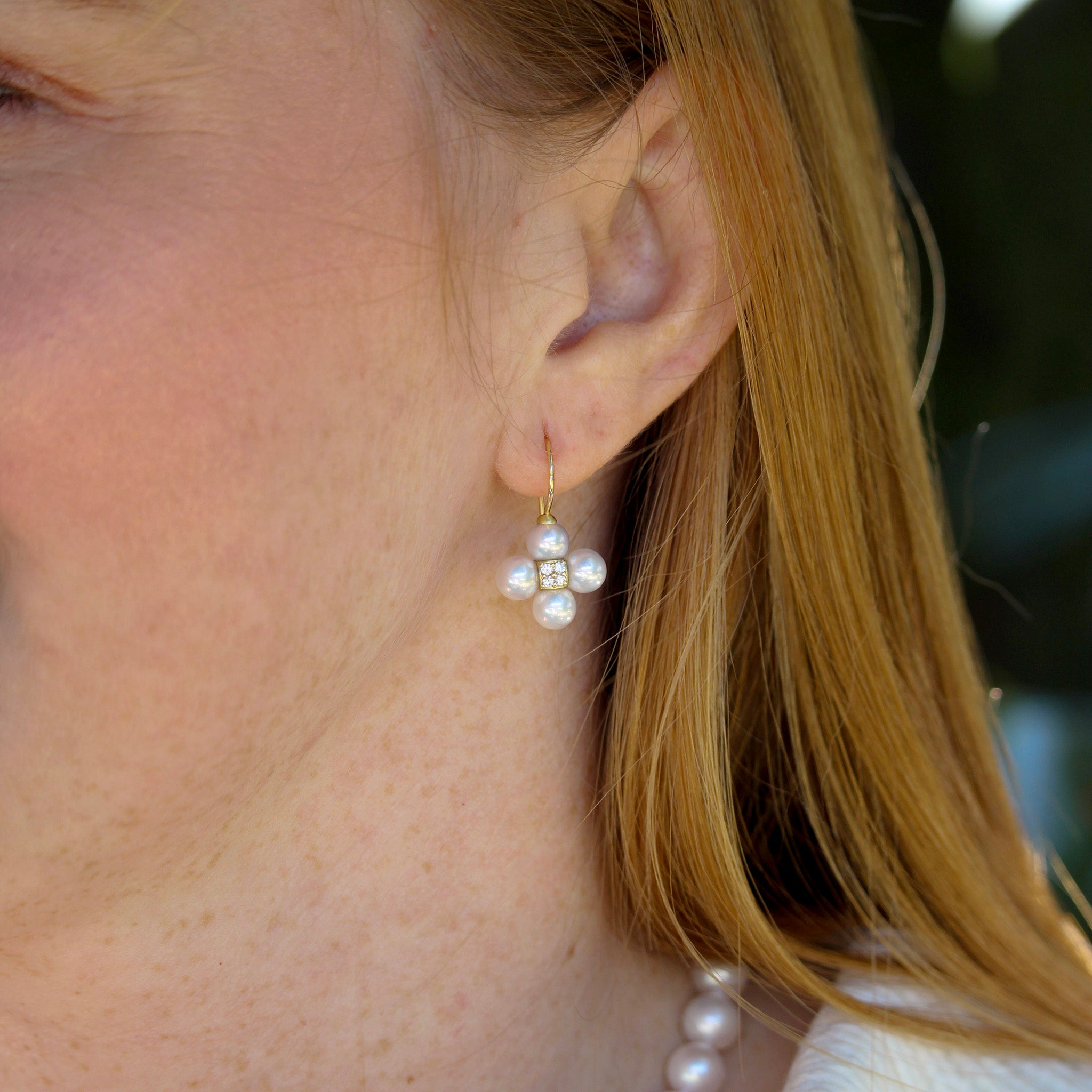 Paul Morelli Pearl & Diamond Sequence Drop Earrings