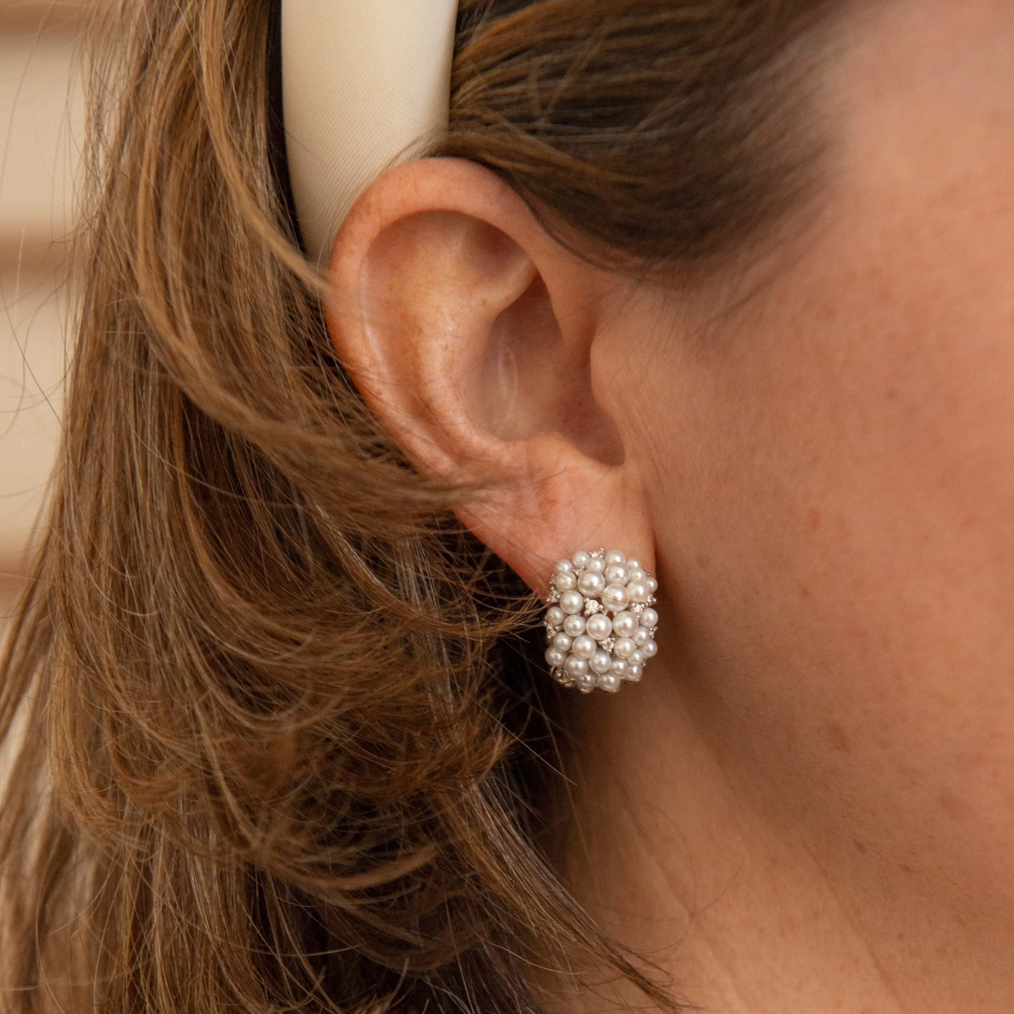 Paul Morelli Large Lagrange Pearl Snap Hoop Earrings