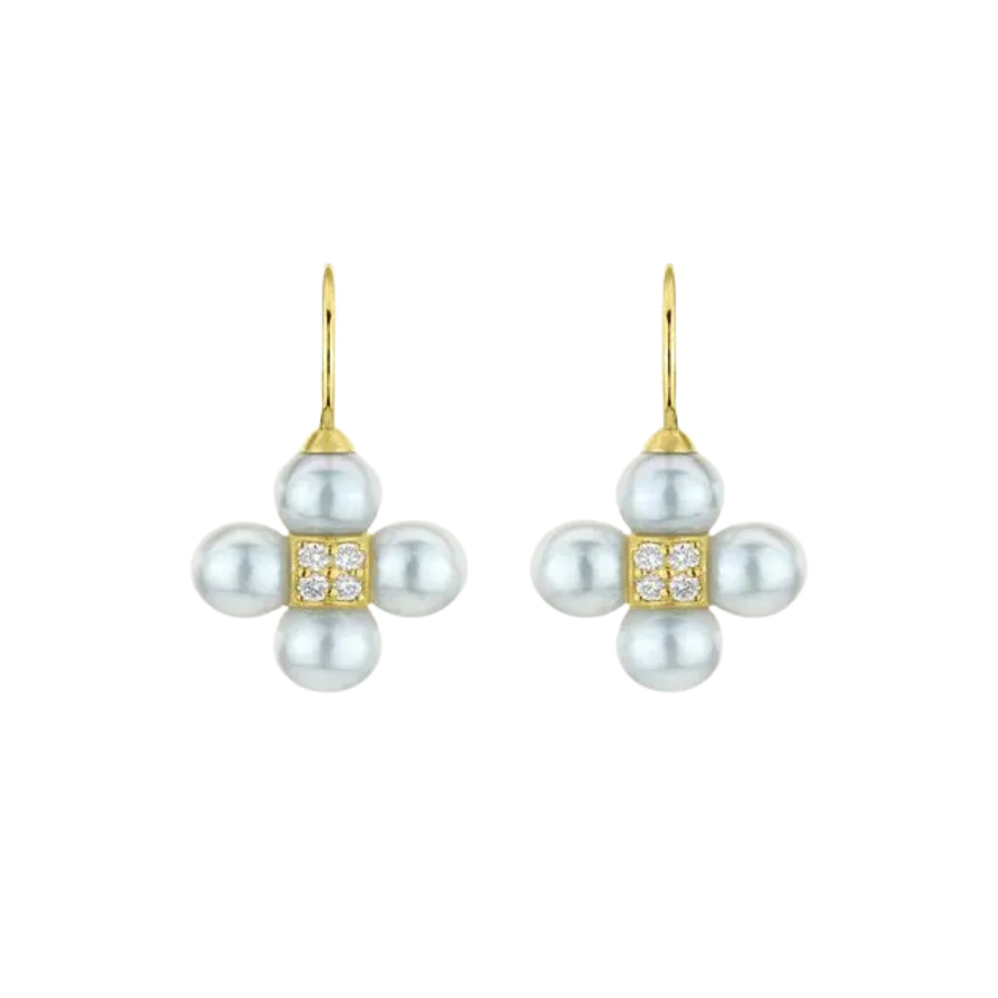 Paul Morelli Pearl & Diamond Sequence Drop Earrings