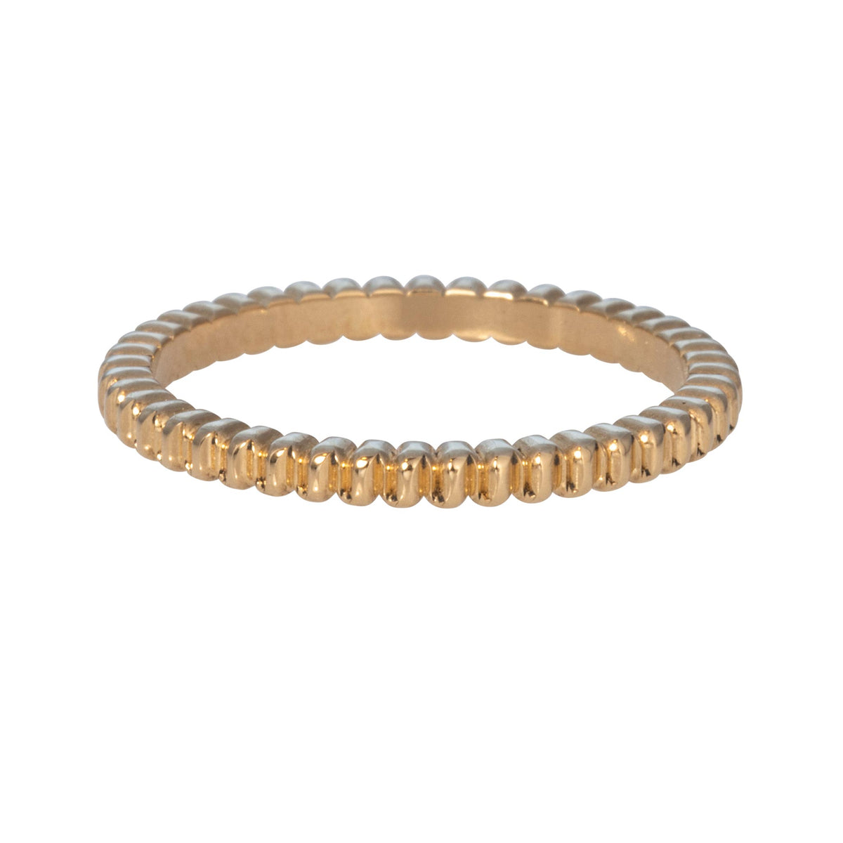 14K Yellow Gold Gear-Cut Band 2mm