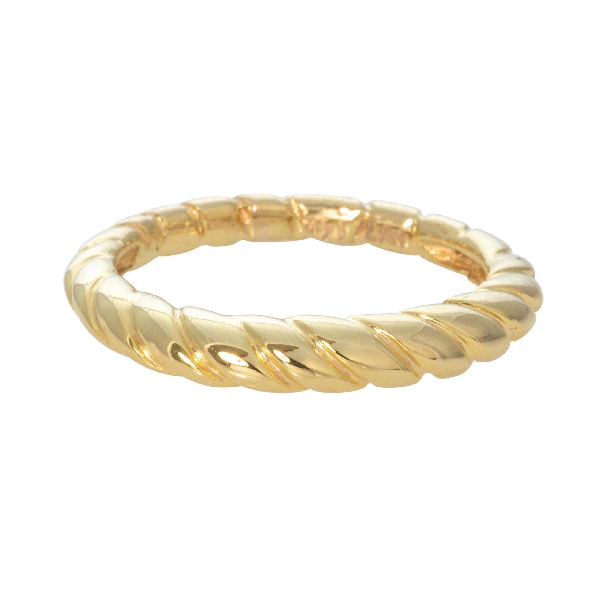 Mazza 14K Yellow Gold Tapered Twist Band