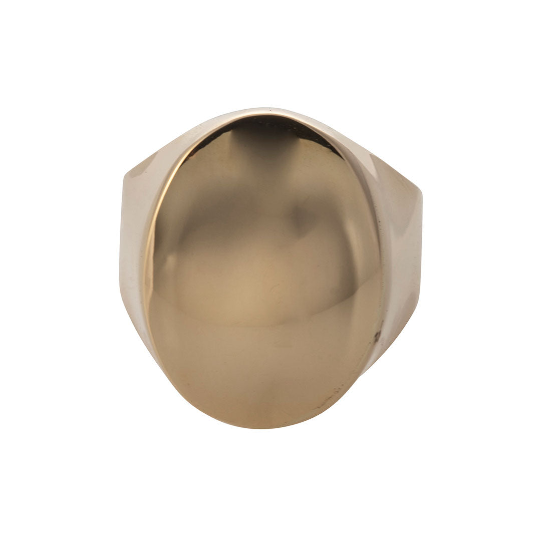 Personalized 14K Gold Oval Signet Ring