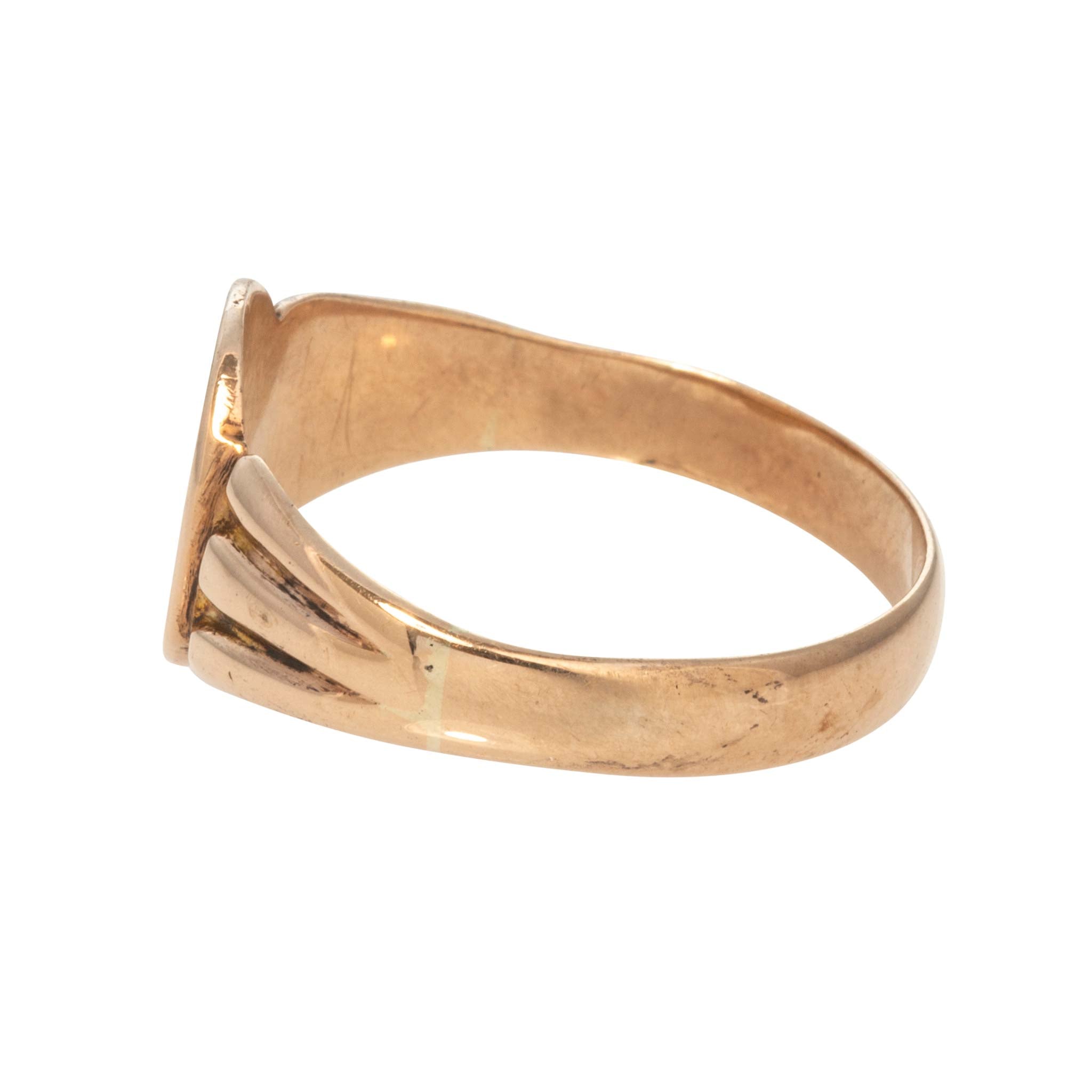 Vintage 9K Gold Oval Signet Ring