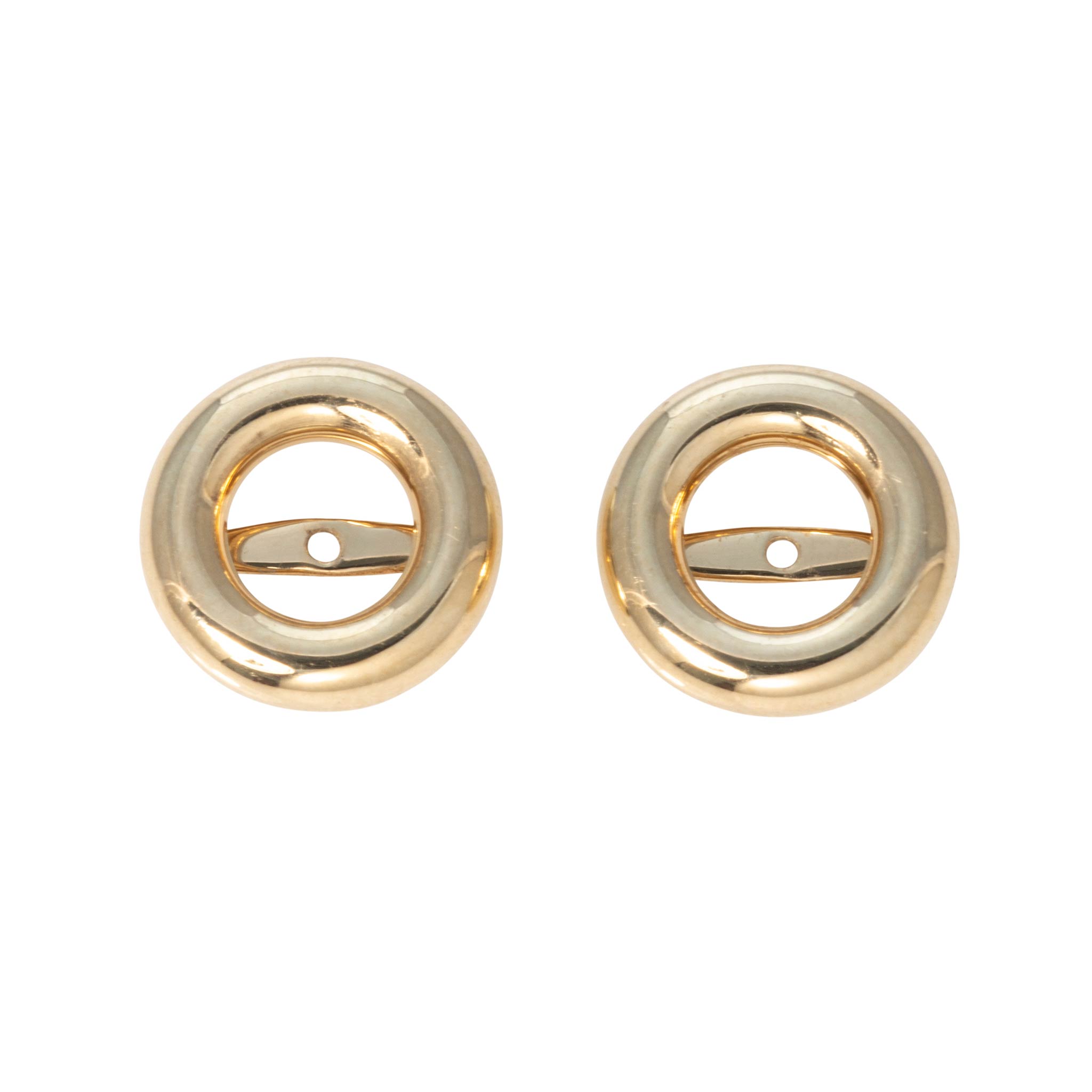 2ctw Diamond 14K Gold Martini Stud Earrings with Bezel Jackets