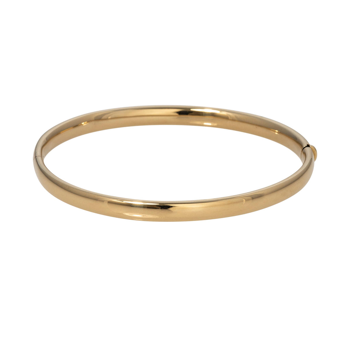 14K Yellow Gold Italian Oval 4.5mm Bangle