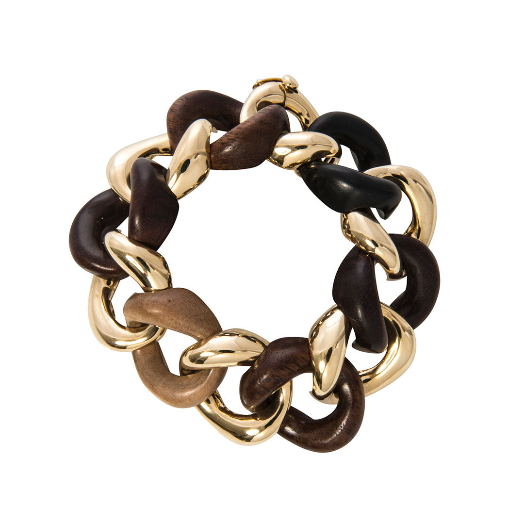 Seaman Schepps Multi Wood Classic Medium Link Bracelet