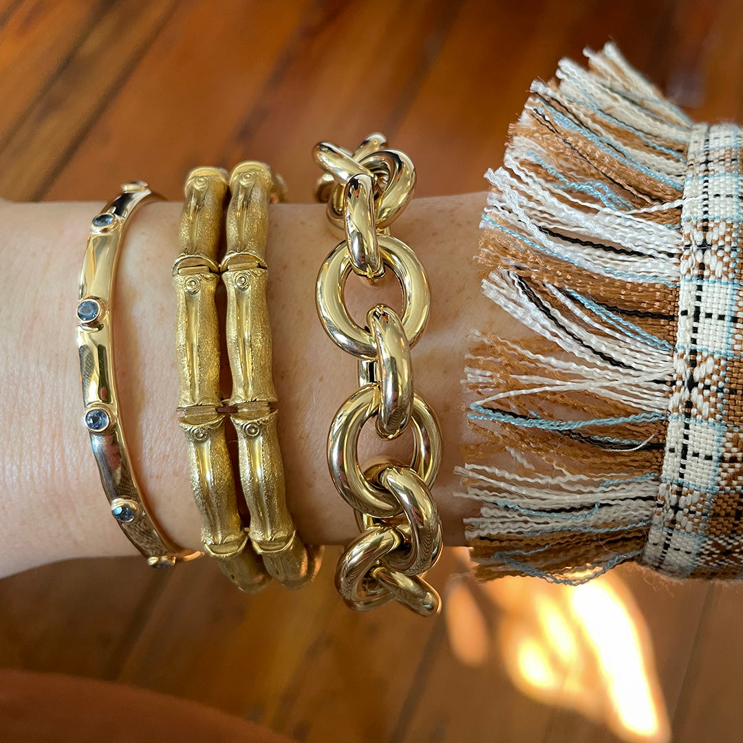 14K Yellow Gold Medium Oval Link Bracelet