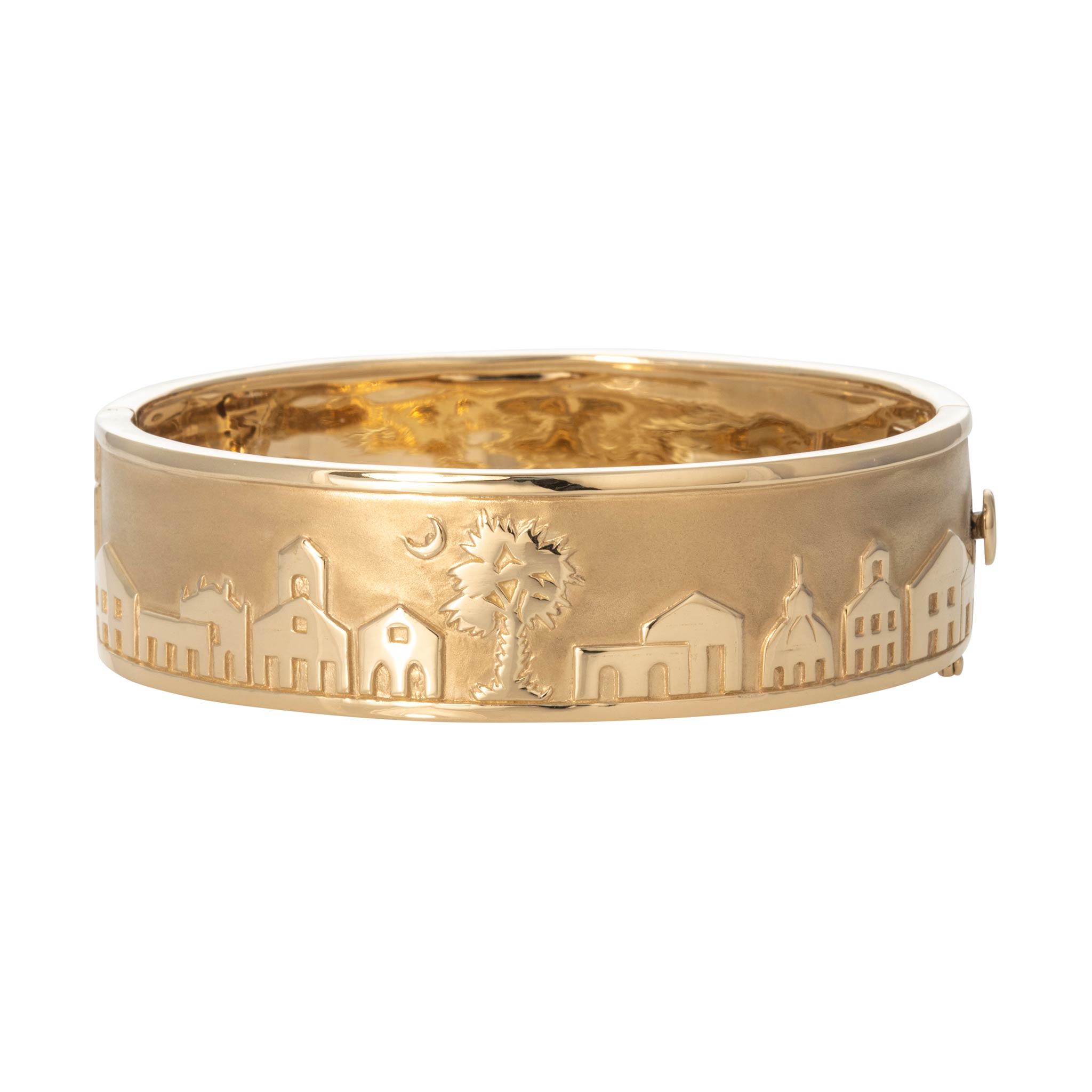 Charleston Skyline Cuff Bangle 14K Yellow Gold