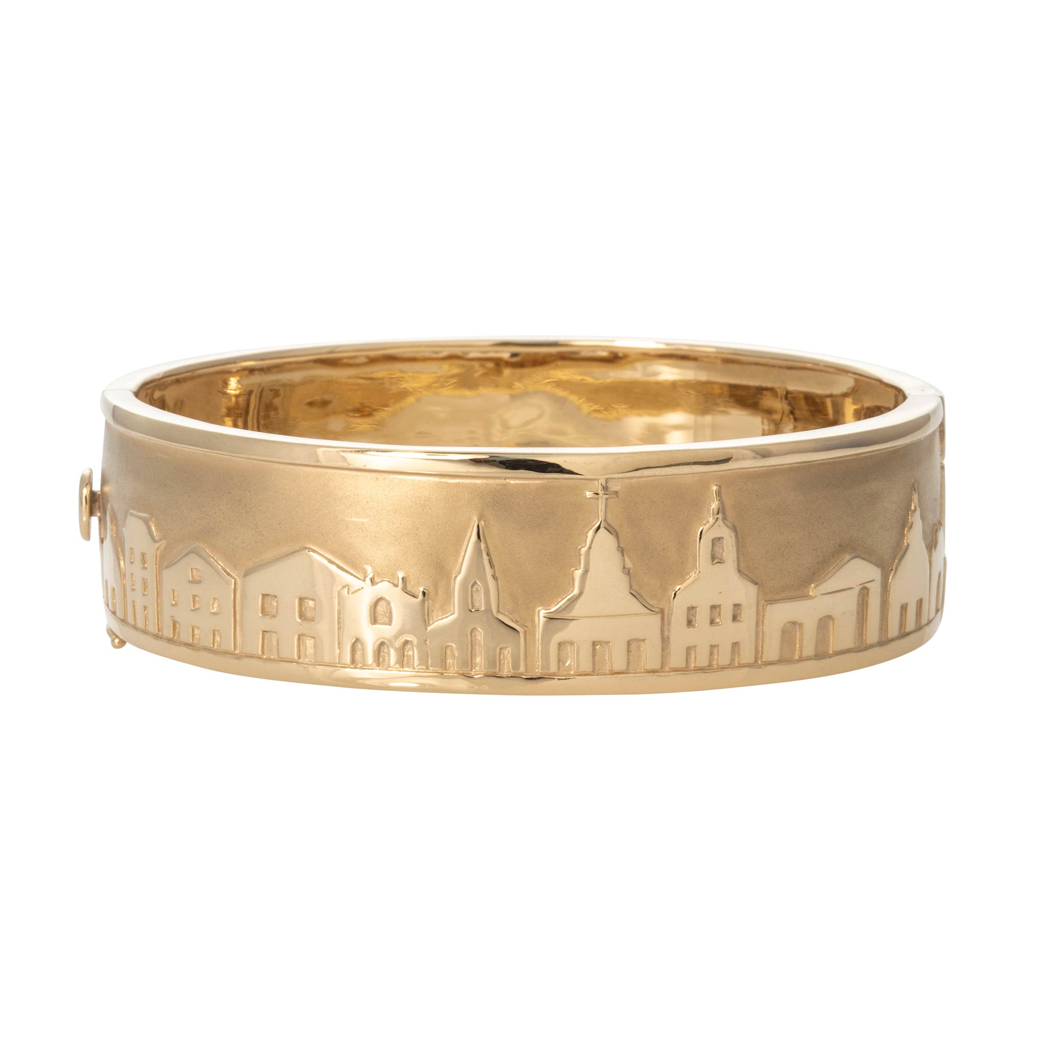 Charleston Skyline Cuff Bangle 14K Yellow Gold