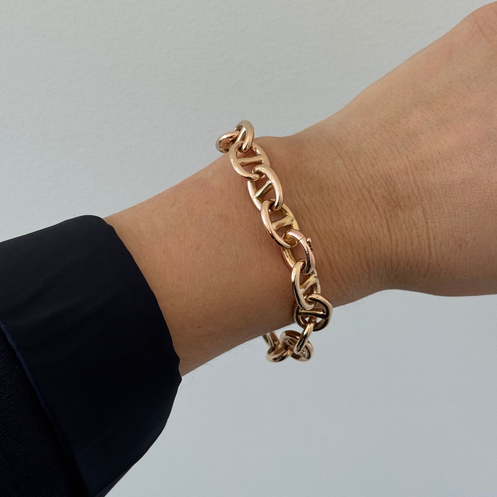 Vintage 18K Gold Mariner Link Bracelet