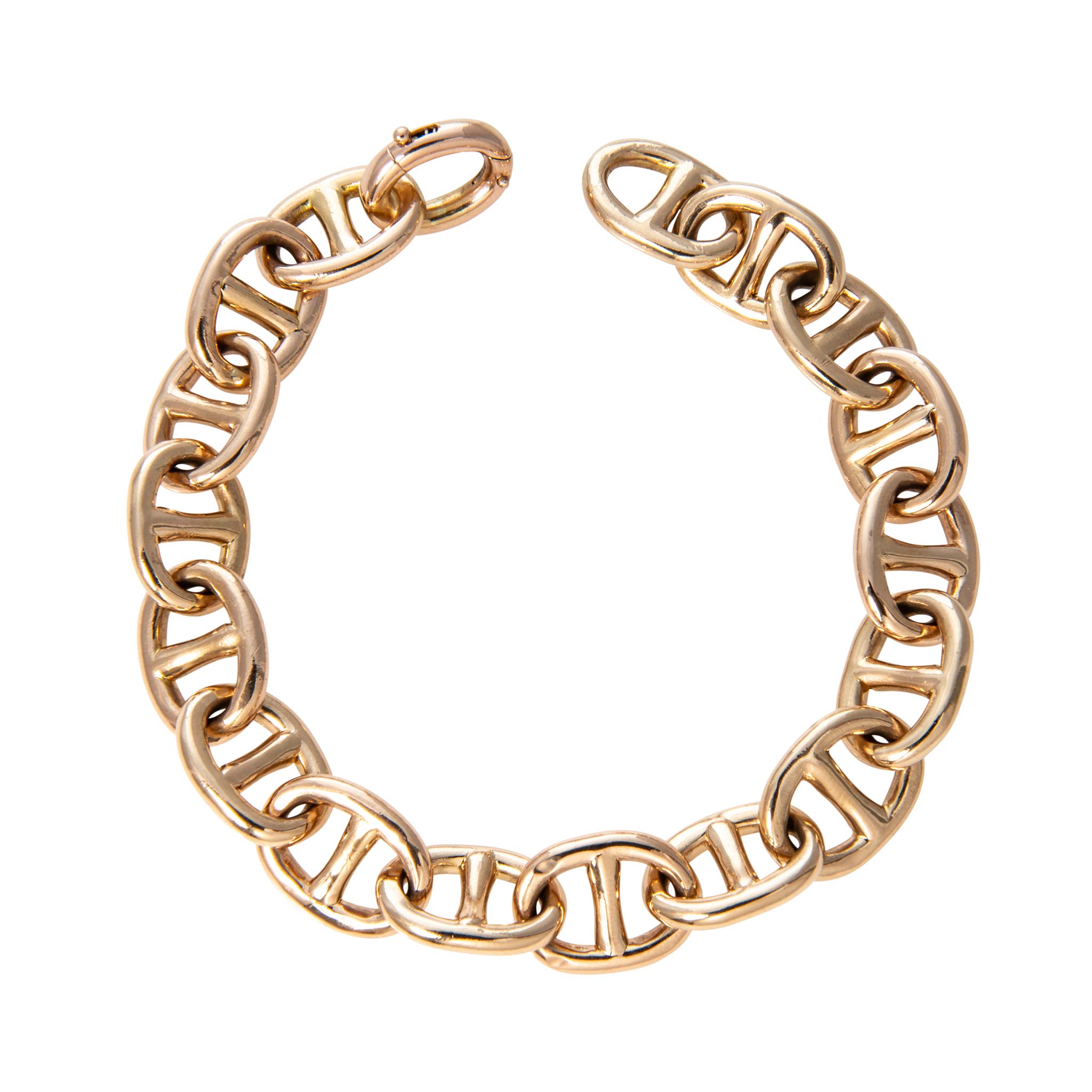Vintage 18K Gold Mariner Link Bracelet