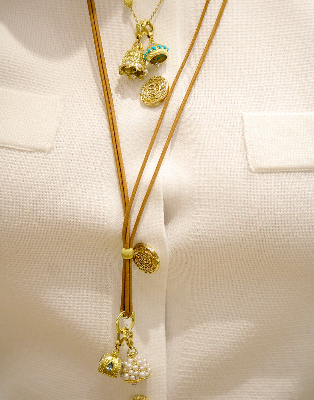 Paul Morelli Meditation Bell Cognac Waxed Cord