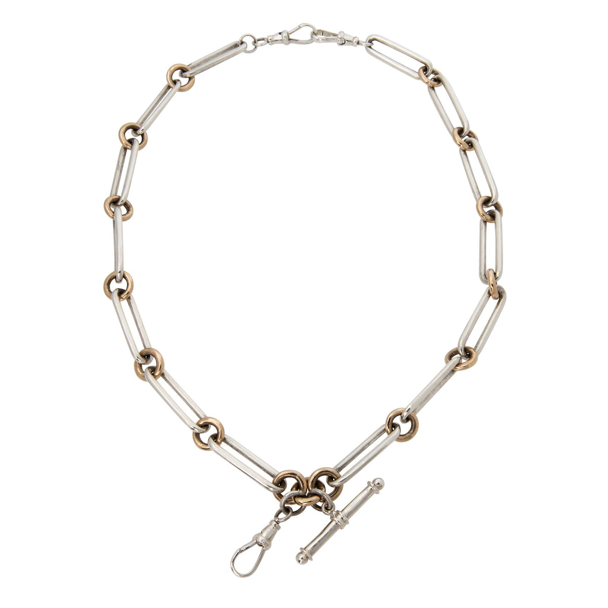 14K Gold & Sterling Silver Kristopher Chain Necklace 18"