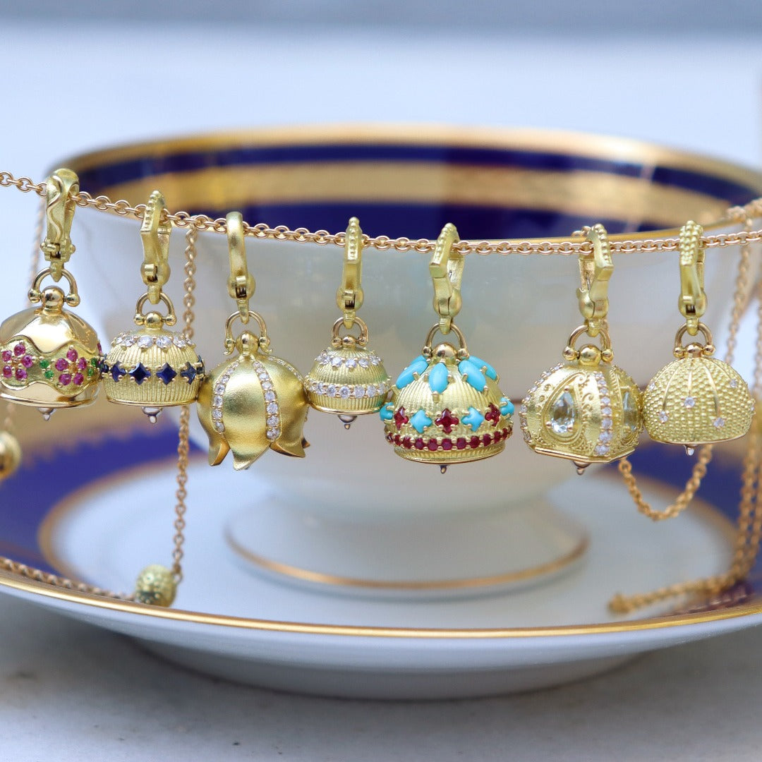 Paul Morelli Aquamarine & Diamond Raja Meditation Bell 11mm